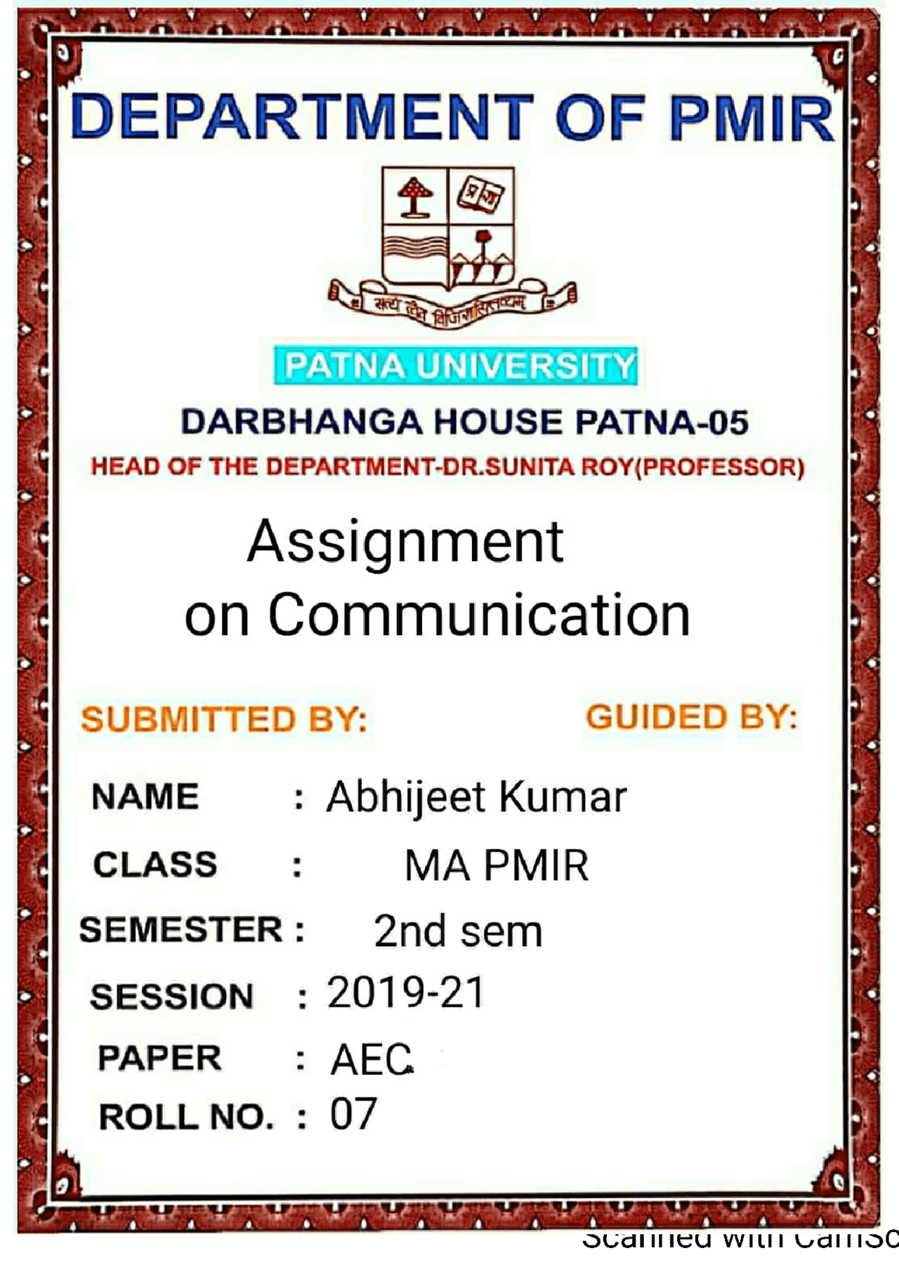 Communication assignment | Assignments Communication | Docsity