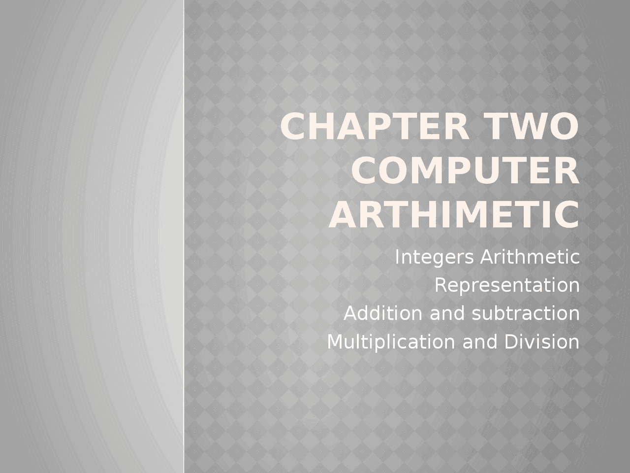 Computer architecture chapter two - Docsity