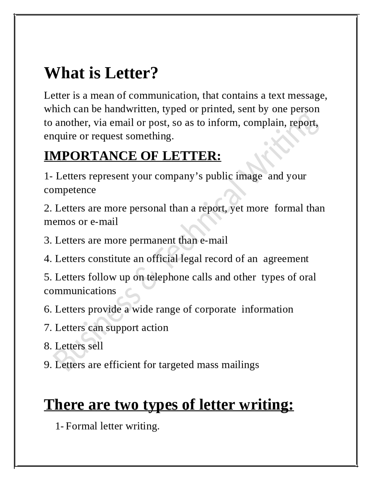 is letter writing and essay writing