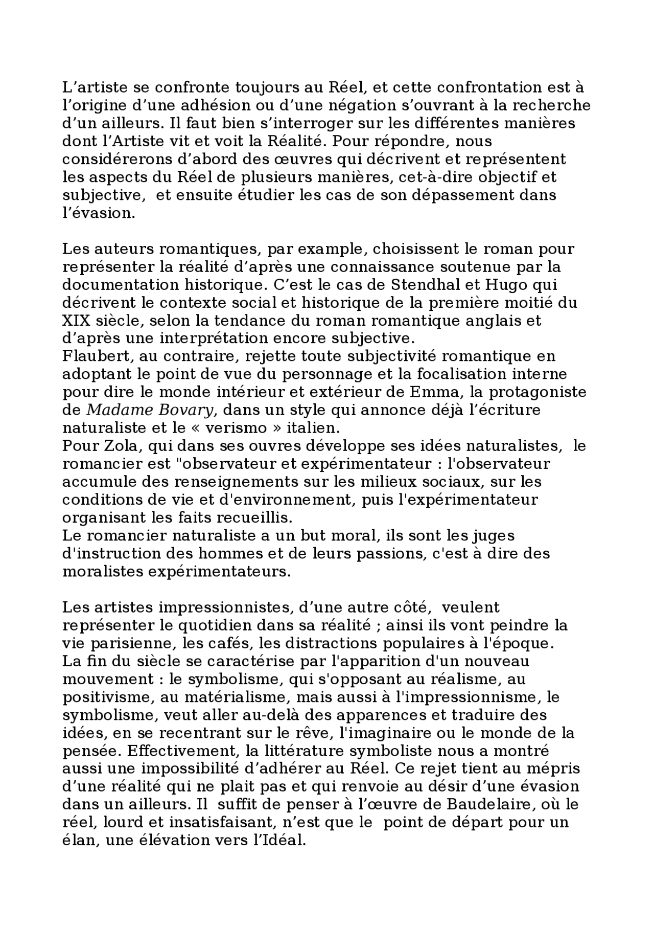 Reflexion Personnelle Docsity