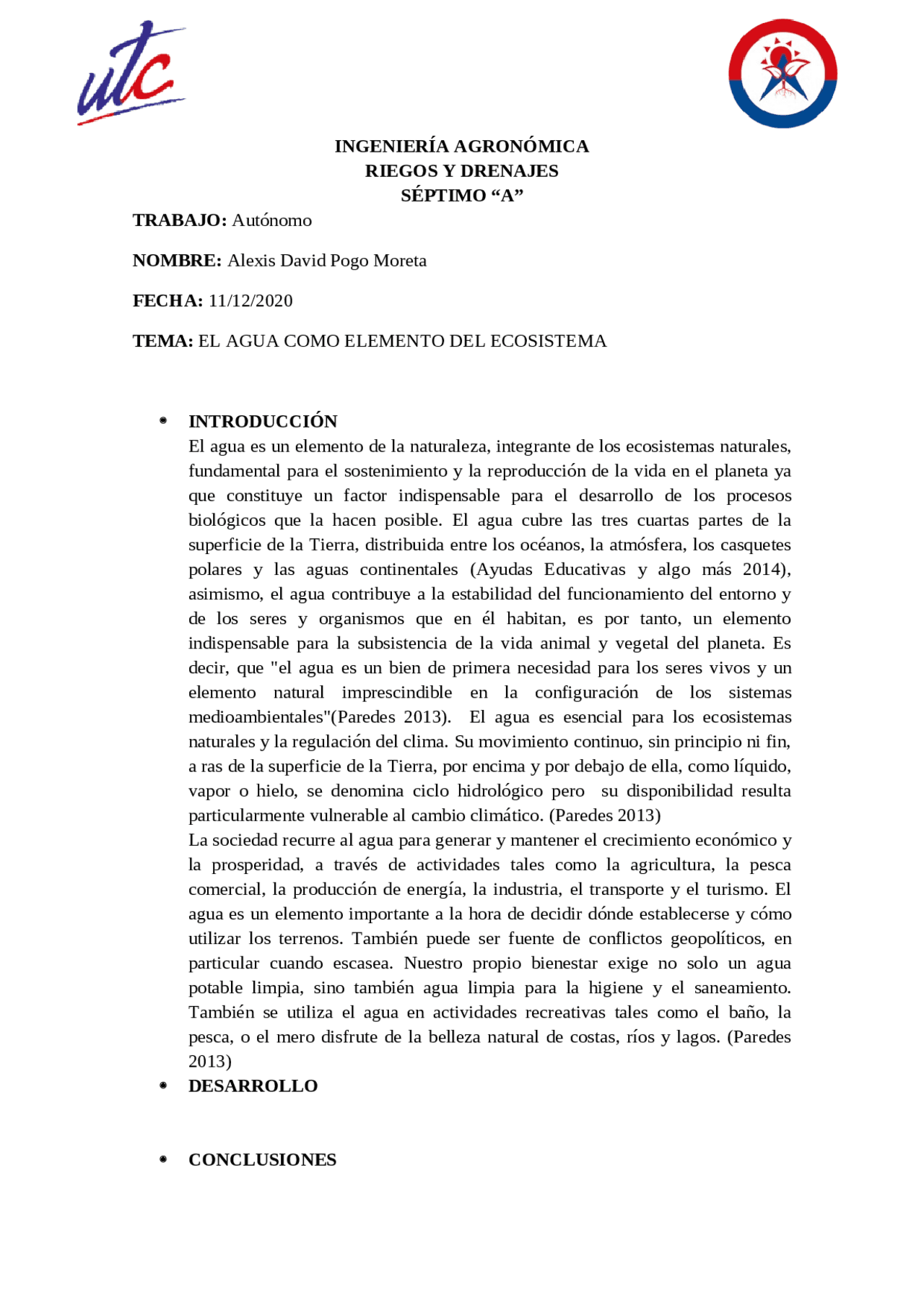 La Importancia del Agua en los Ecosistemas Naturales y Socioeconómicos ...