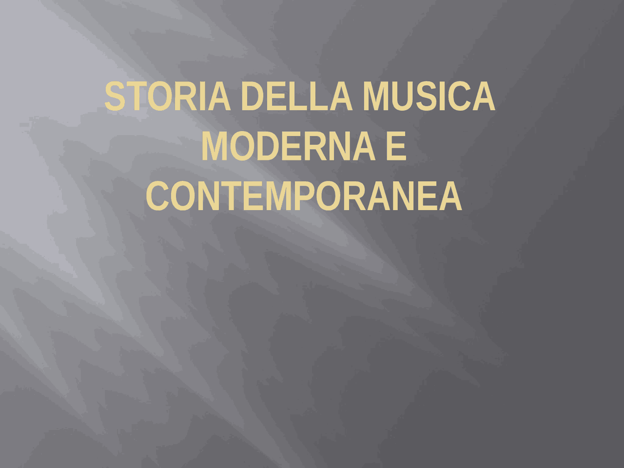 Storia Della Musica Moderna E Contemporanea Unimi
