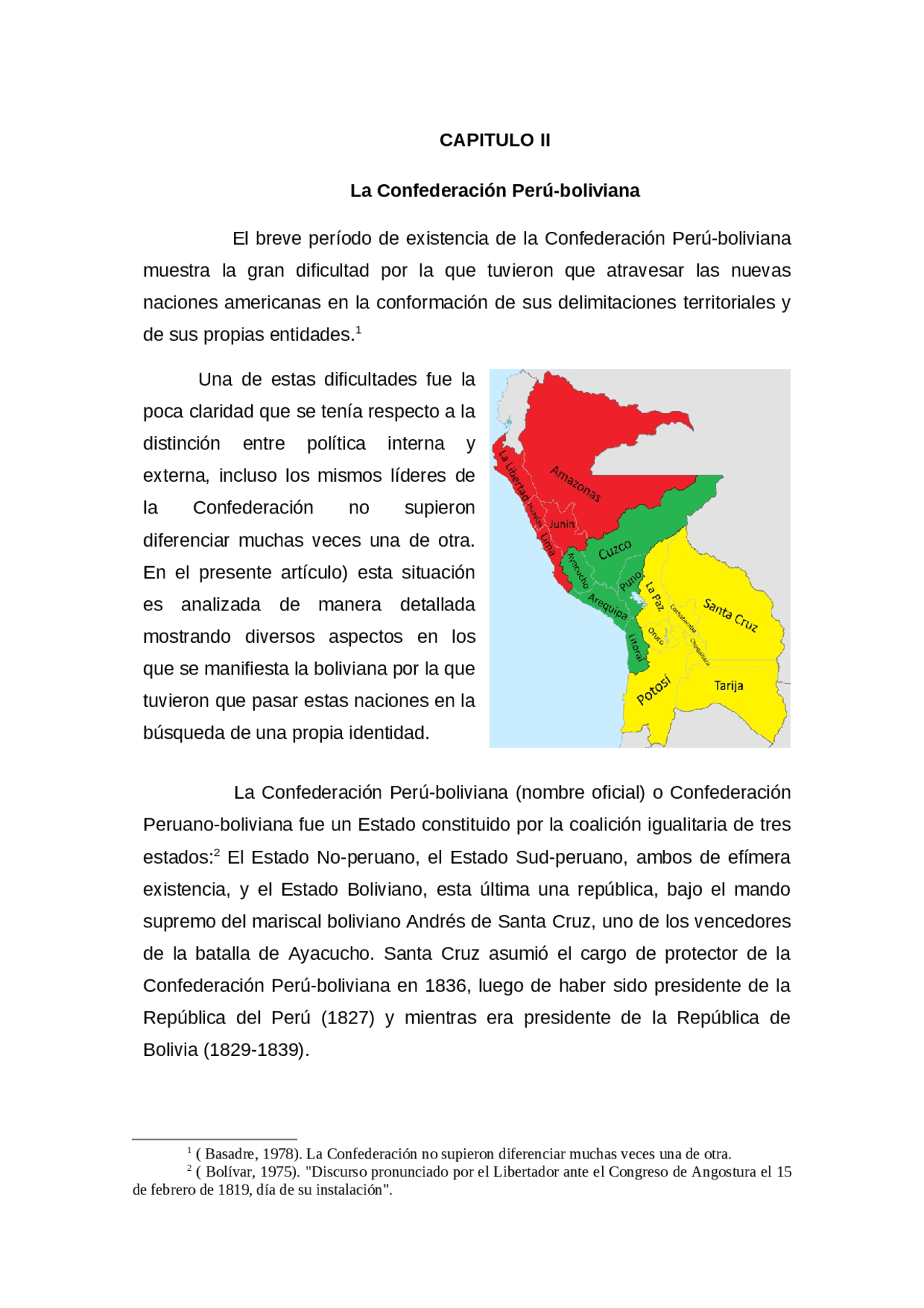 La Confederacion Peru Boliviana Docsity