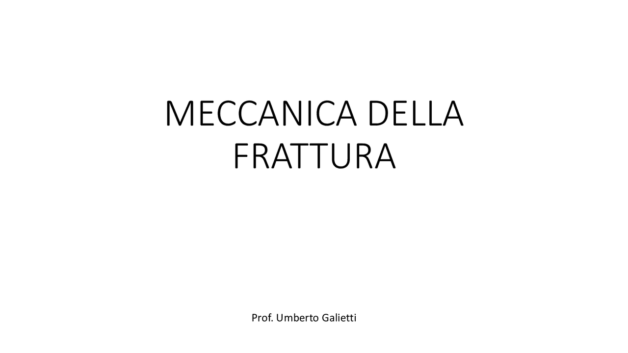 Meccanica della frattura Docsity