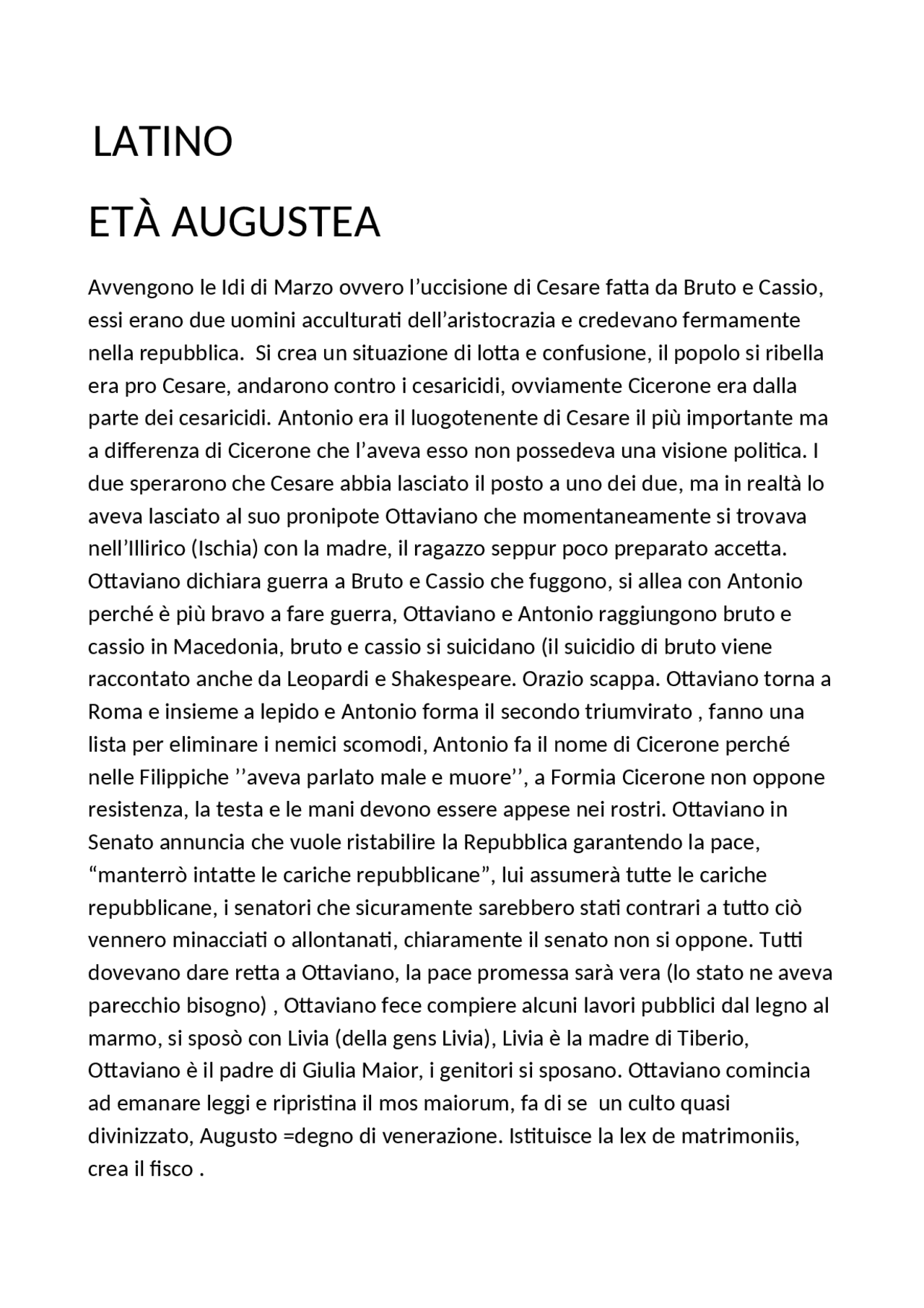 Età augustea e virgilio - Docsity