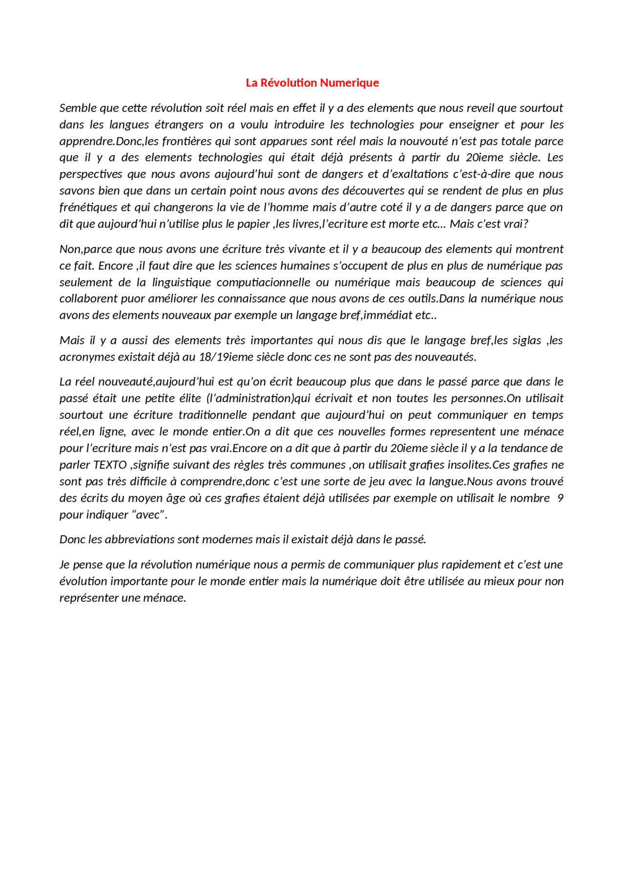 Revolution Numerique Docsity