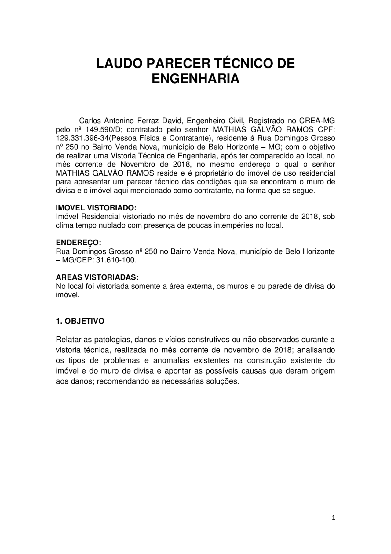 Laudos, Parecer Tecnico Trabalhos Engenharia Civil Docsity Laudos, Parecer Tecnico Trabalhos Engenharia Civil Docsity