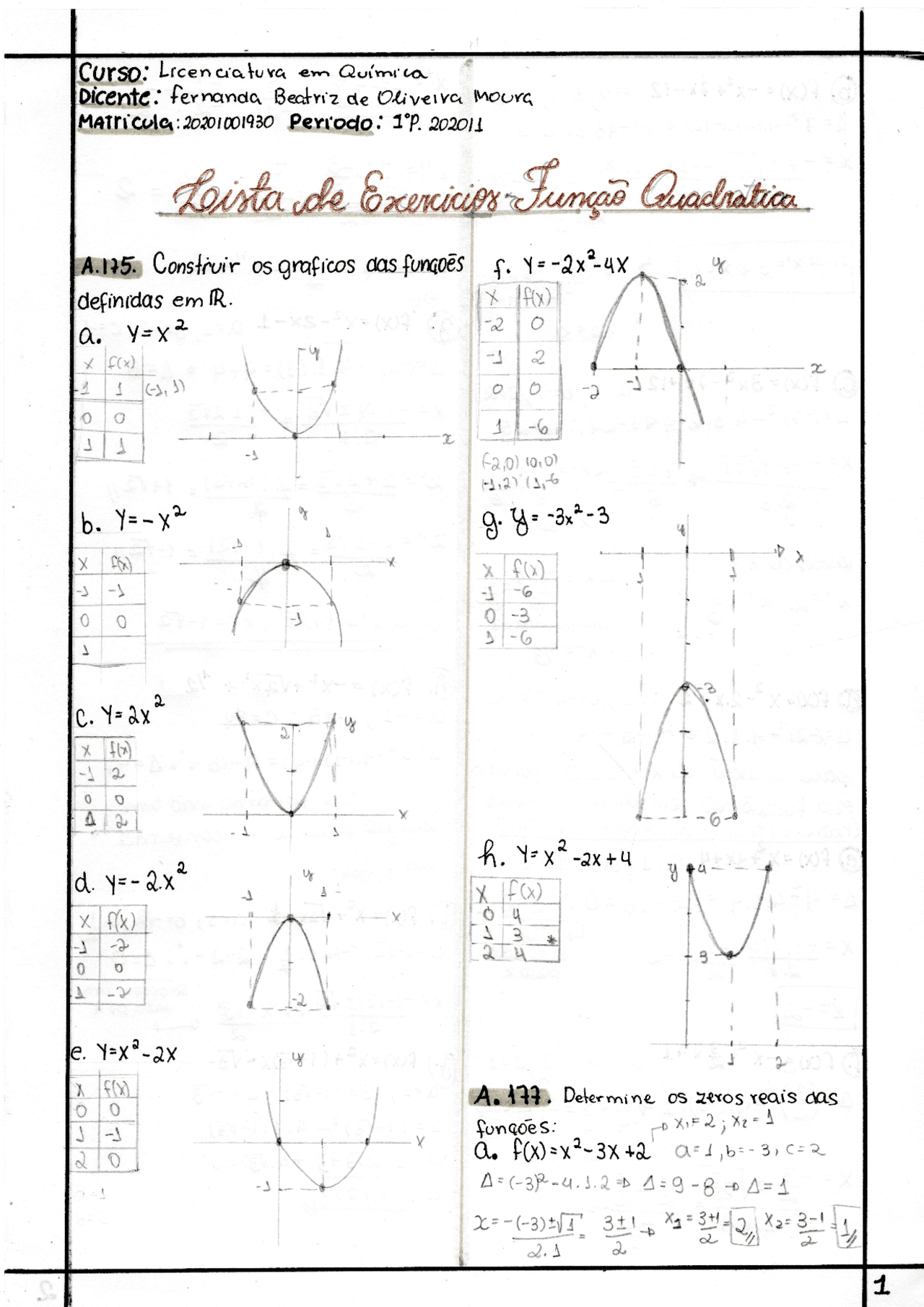 Exercícios De Função Com Gabarito – STDM