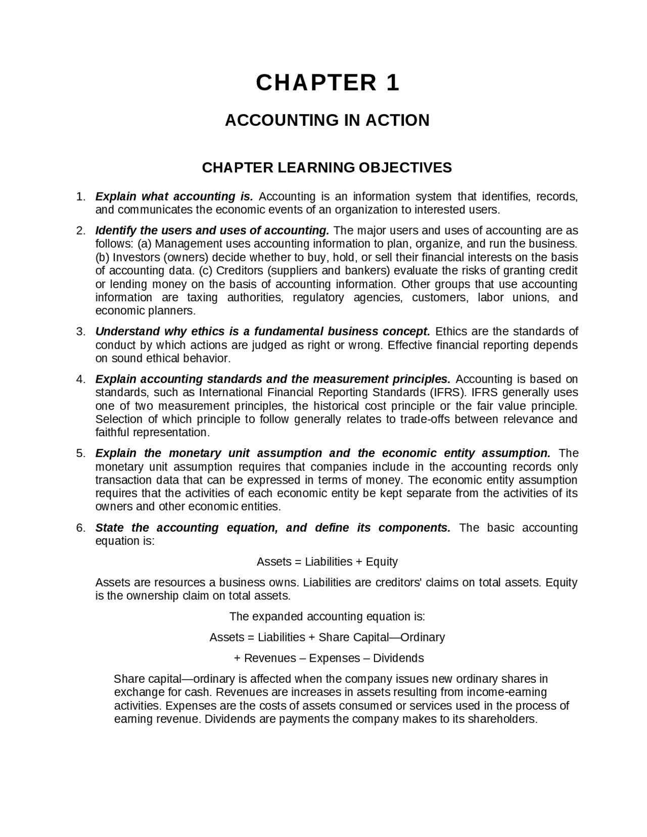 Chapter 3 Accounting - Docsity