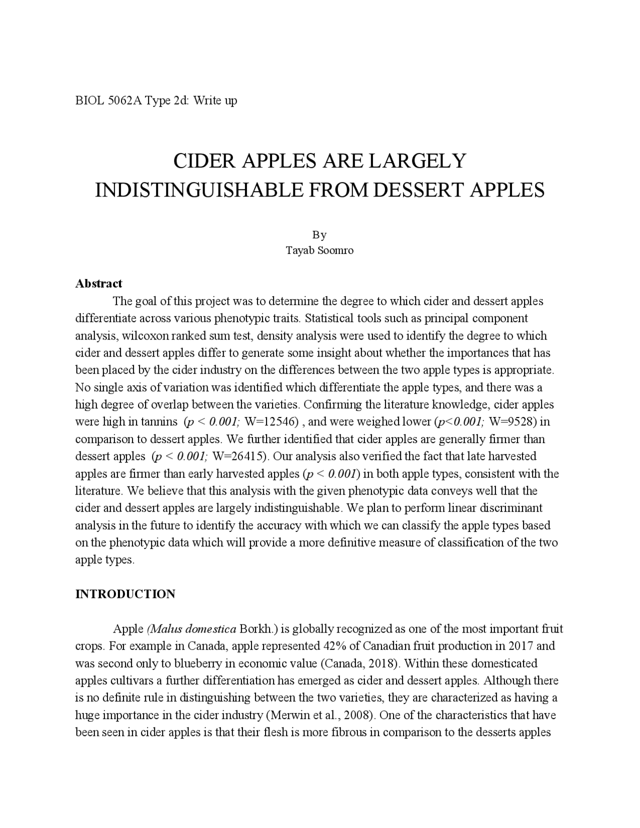 Cider Classification Classification of cider and dessert apples - Docsity