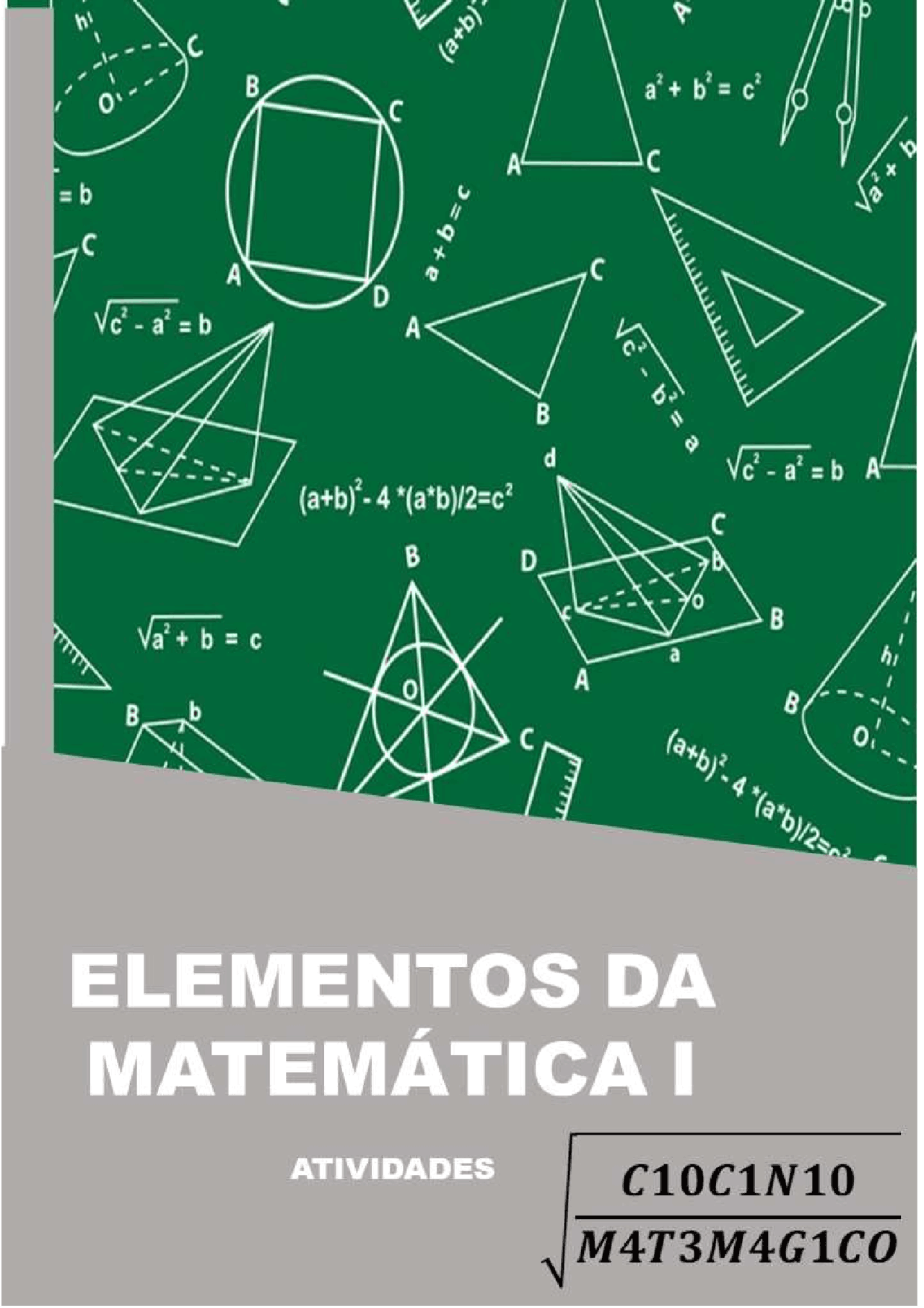 Matematica Elementl Elementos da Matemática - Atividades - Docsity