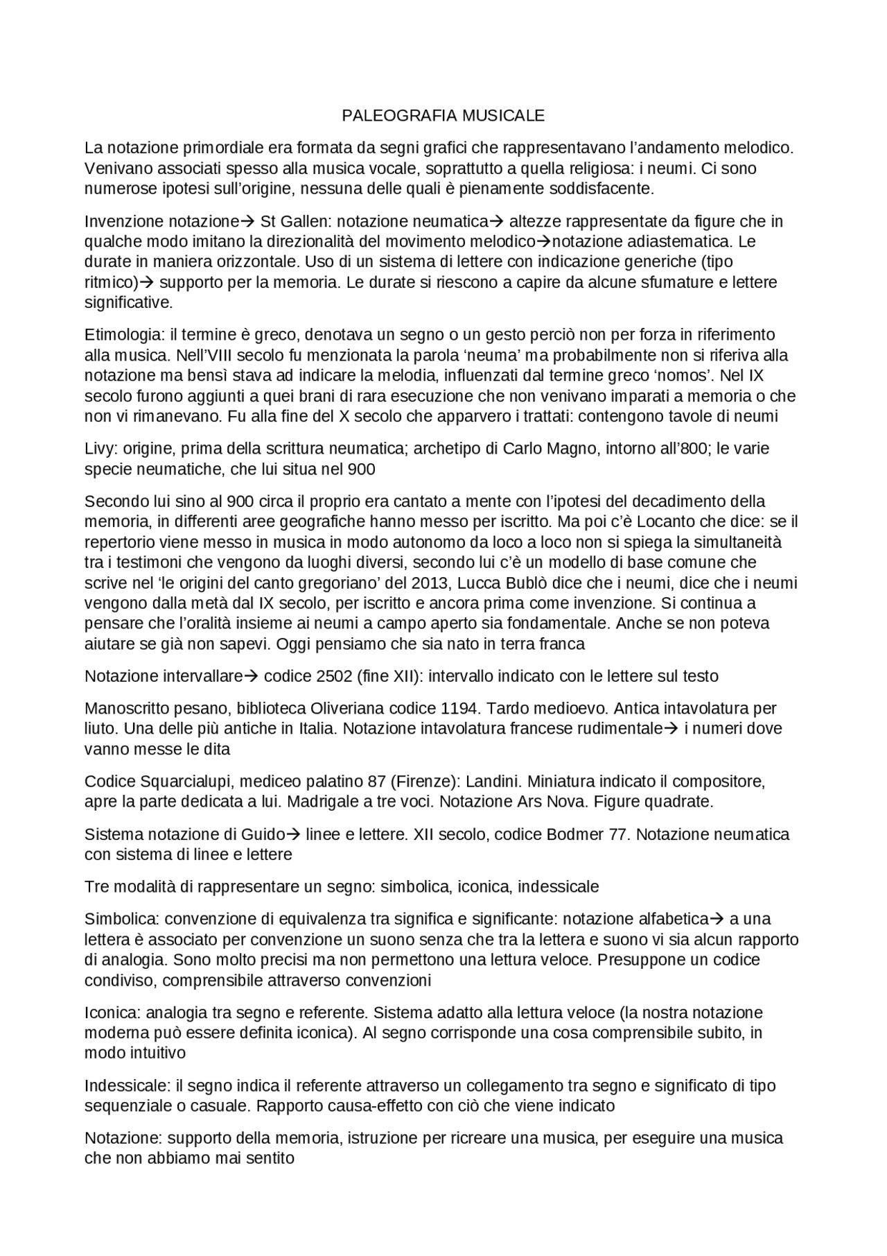 Paleografia musicale Docsity