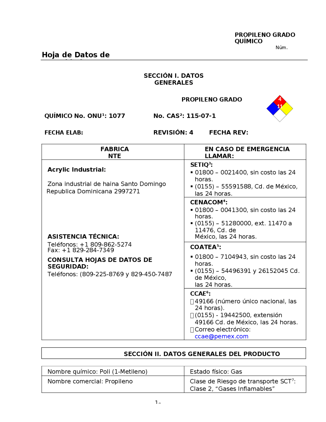 Hoja de seguridad propileno Guías, Proyectos, Investigaciones de Diseño Industrial Docsity Hoja de seguridad propileno Guías, Proyectos, Investigaciones de Diseño Industrial Docsity
