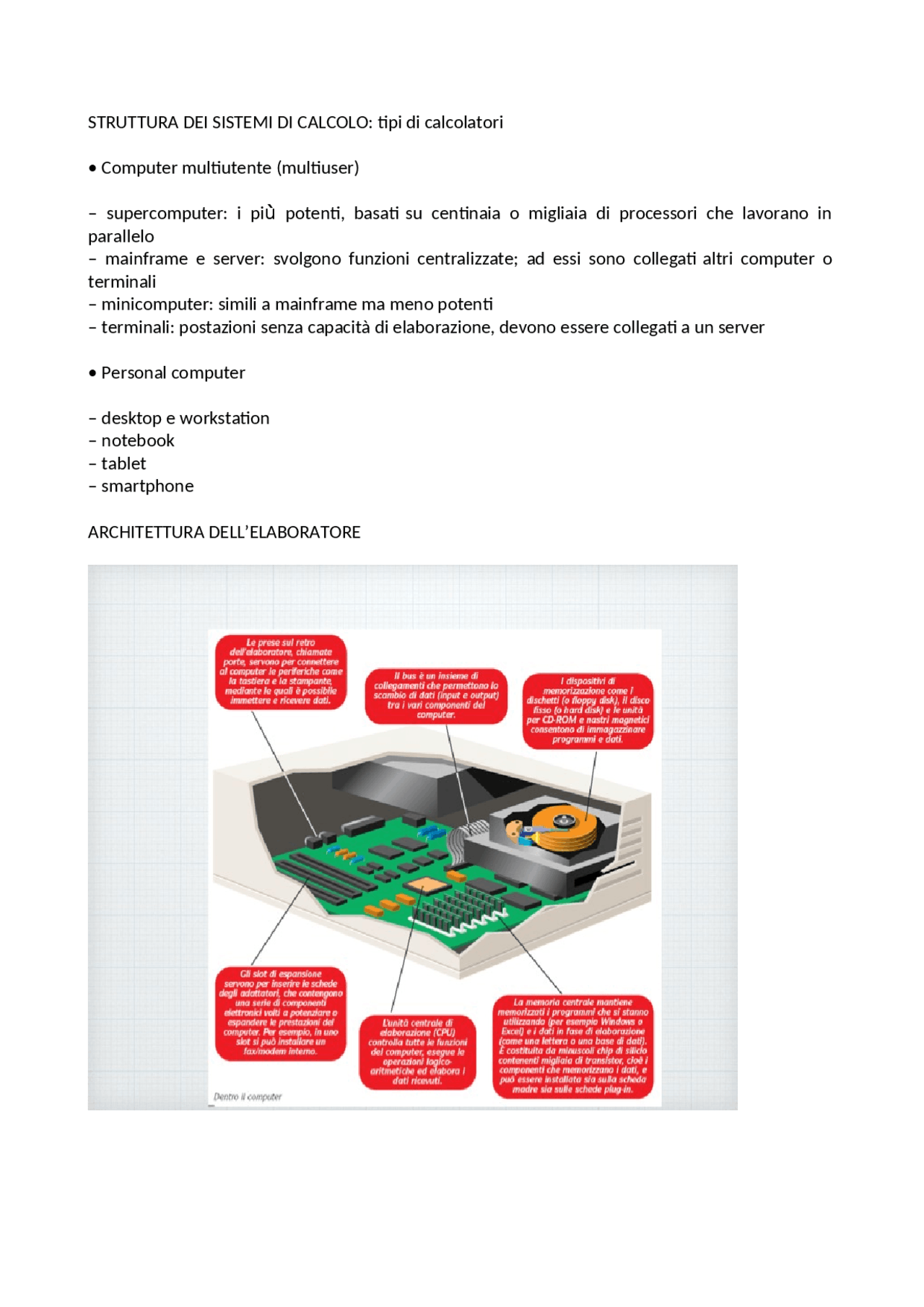 Lezioni di informatica - Docsity