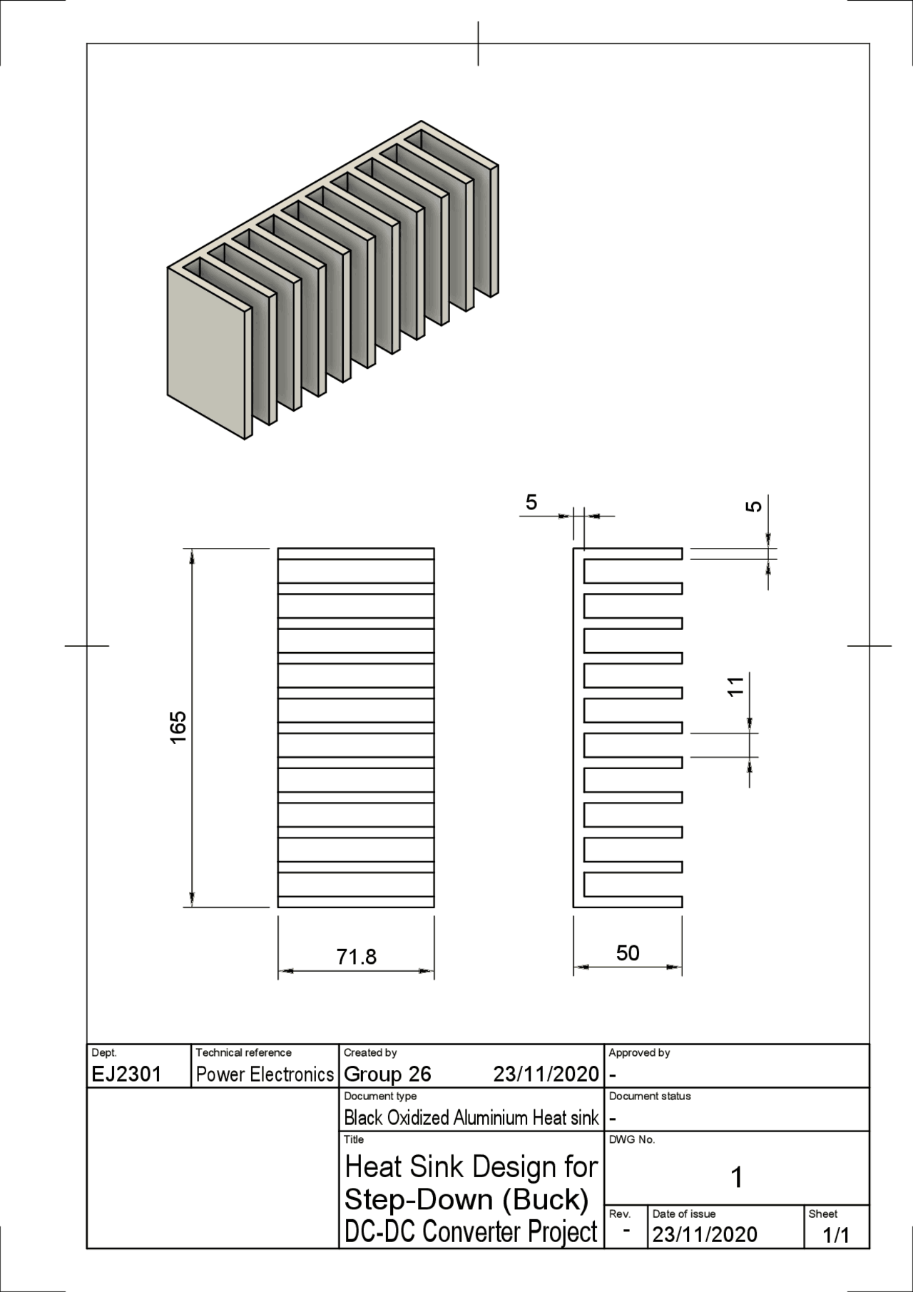 Heat Sink Design for Power Eletronics Project - Docsity