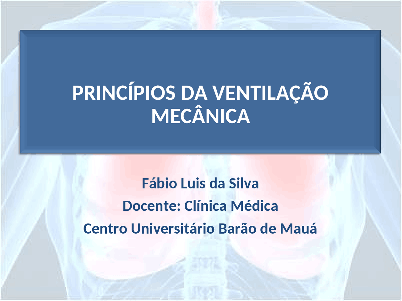 Ventilação mecânica. - Docsity