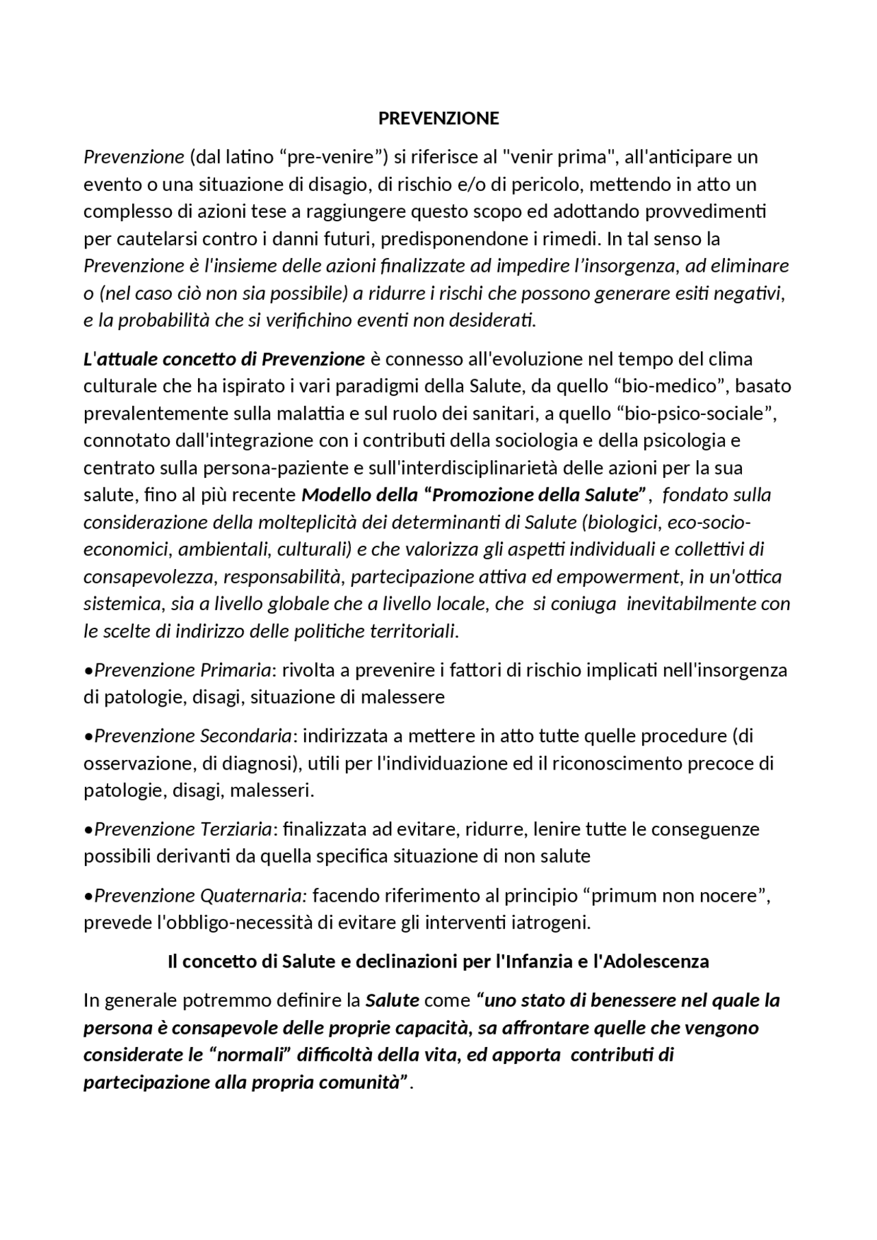 Prevenzione: Concetto, Tipi e Importanza nella Promozione della Salute ...