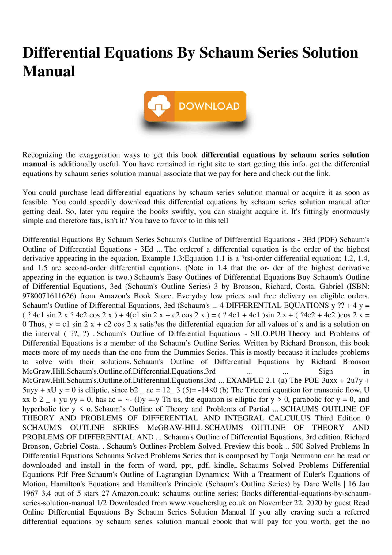 Differential Equations By Schaum Series Solution Manual (1).pdf