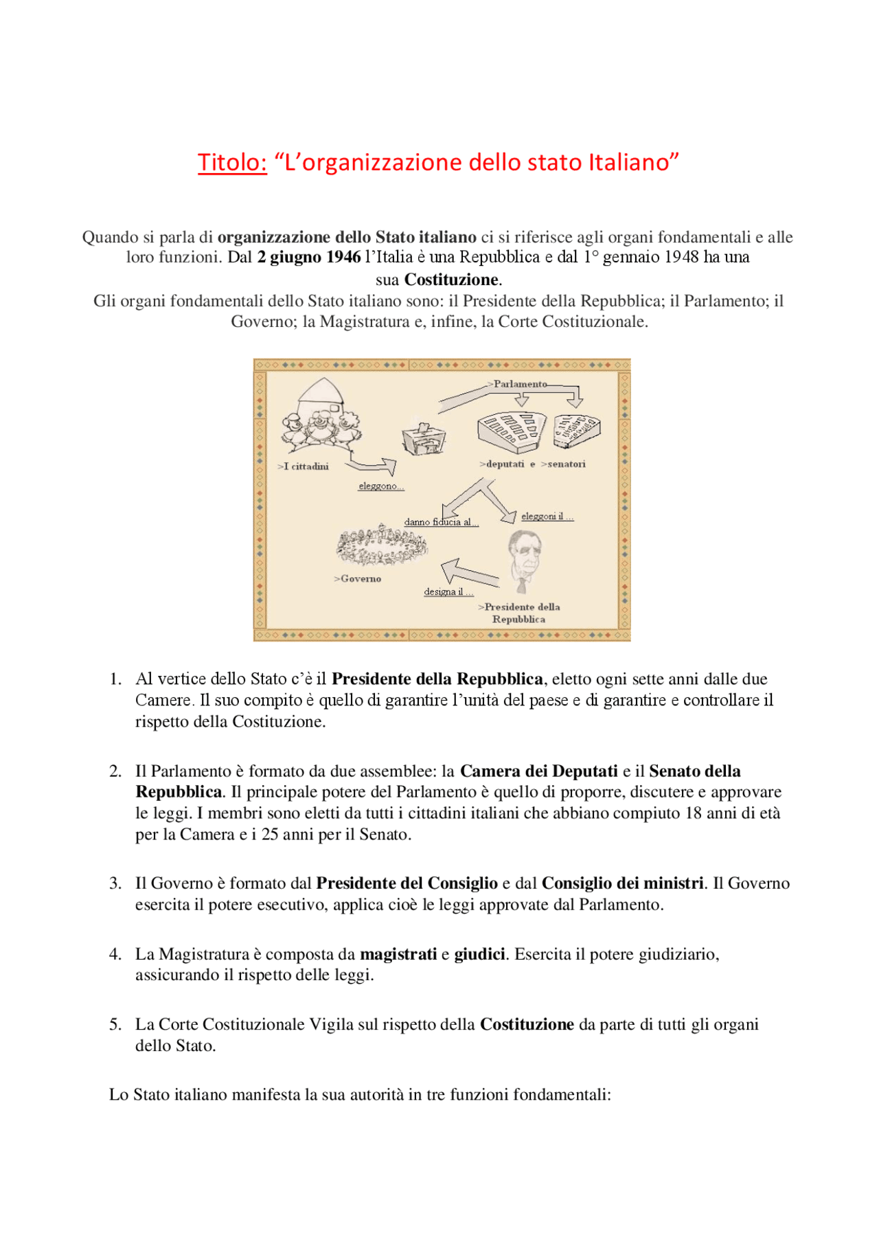 Organizzazione Dello Stato Italiano Docsity Organizzazione Dello Stato Italiano Docsity