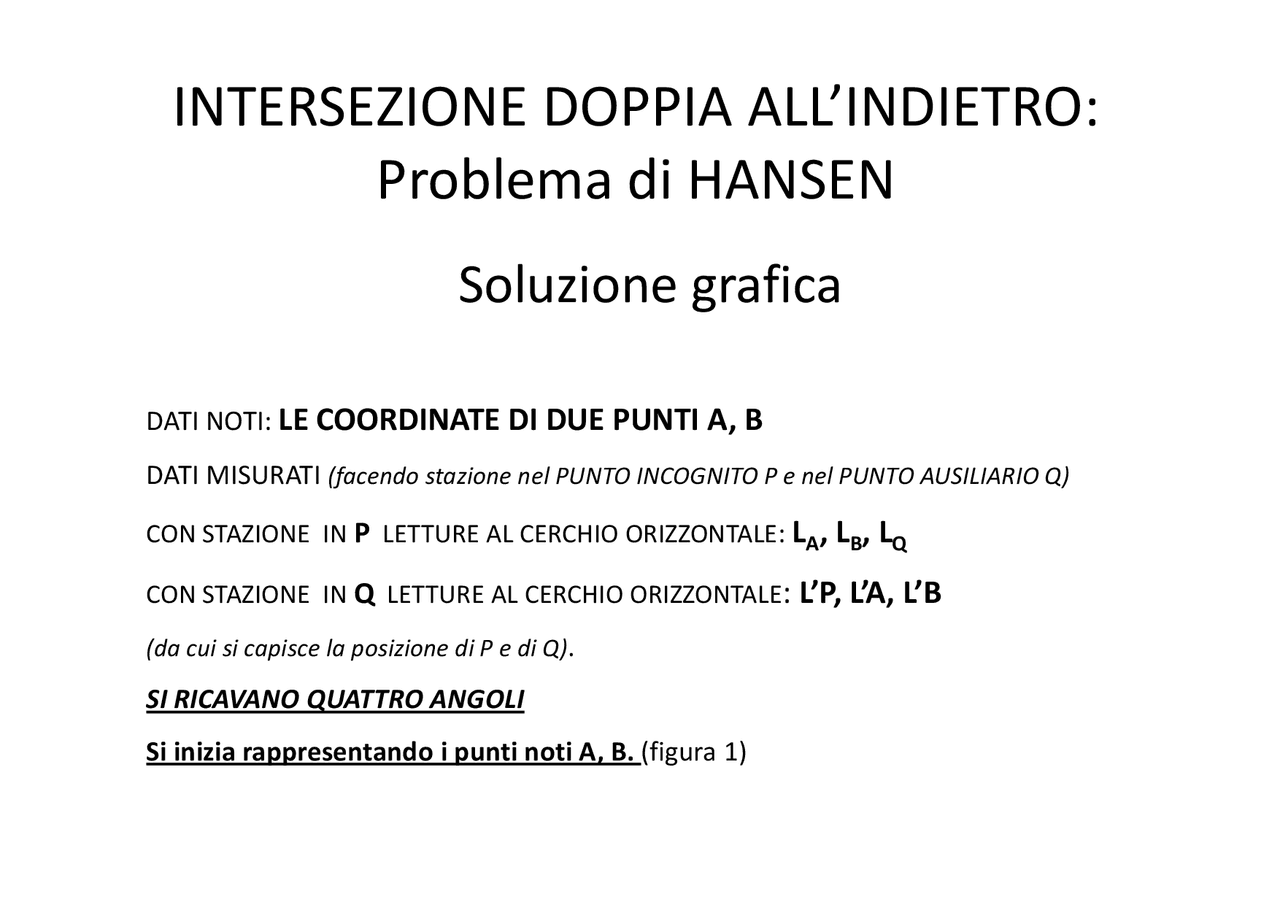 Metodo grafico Hansen - Docsity