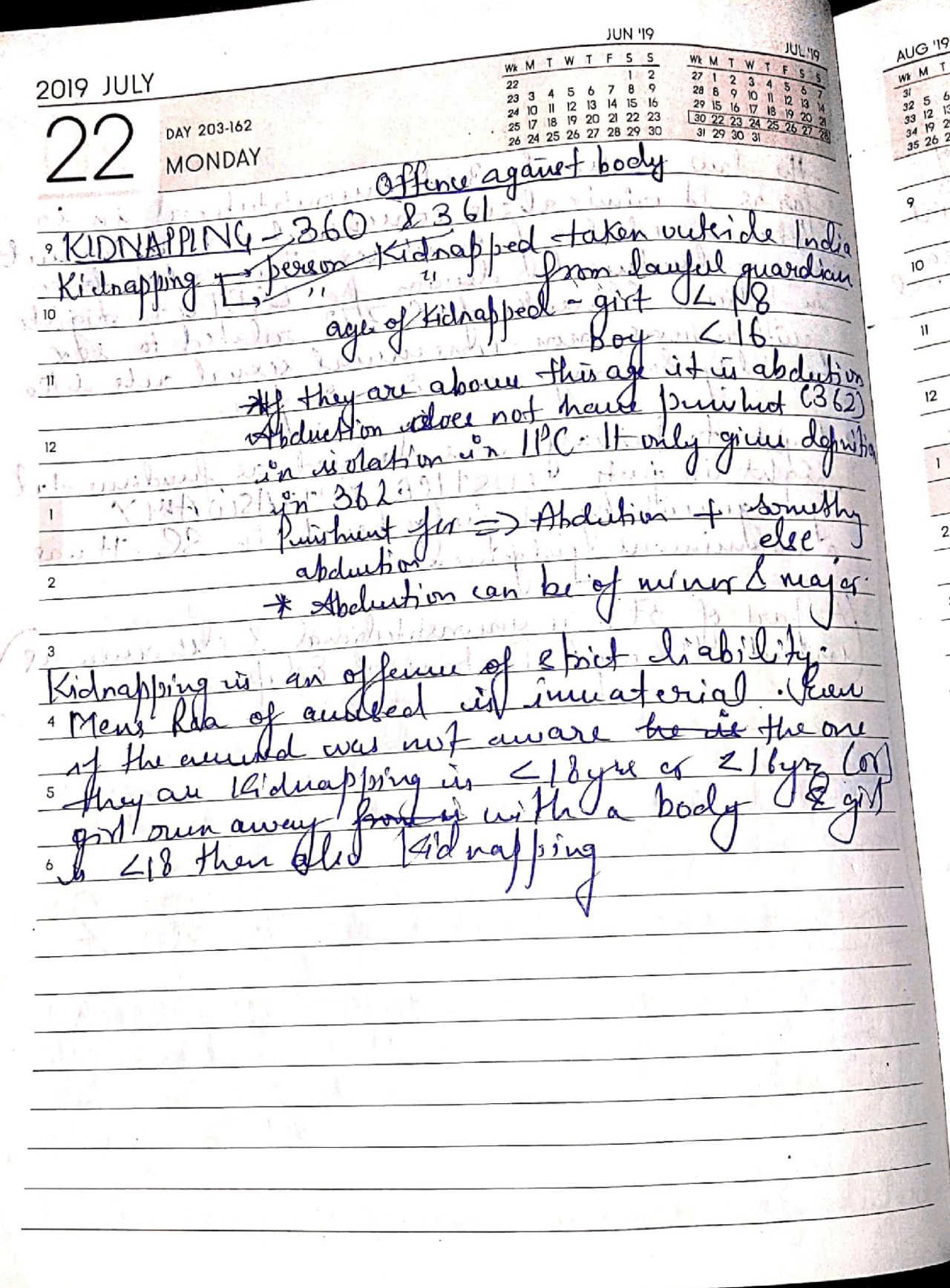 Kidnappiong Note Example Law of crime Kidnapping notes - Docsity