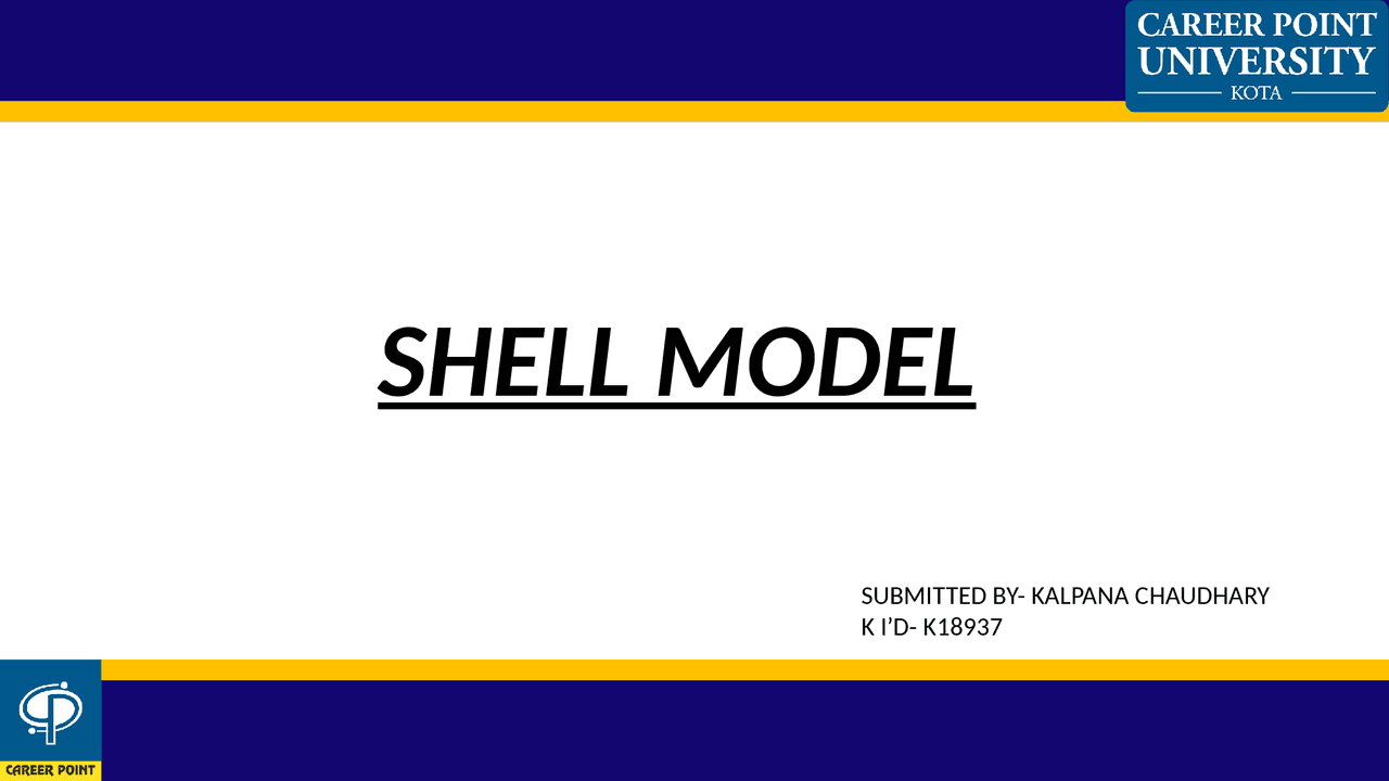 Explanation of Shell model - Docsity