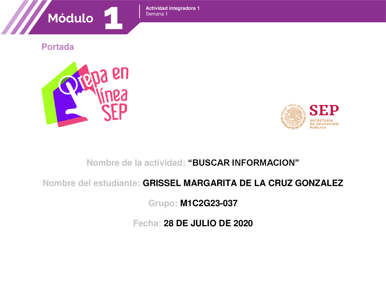 Actividad Integradora 1 Modulo 1 Docsity