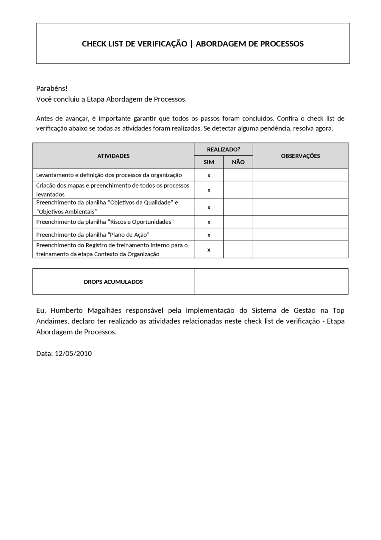 Checklist Processos GESTAO DE PROCESSOS E FLUXOS | Manuais, Projetos, Pesquisas Gestão da ...