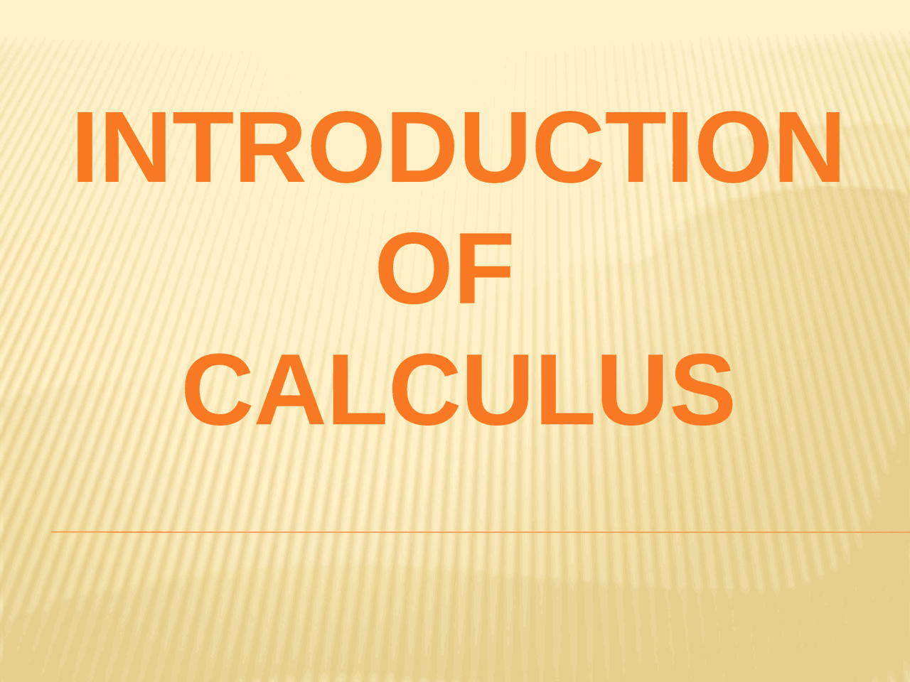 Introduction of Calculus - Docsity