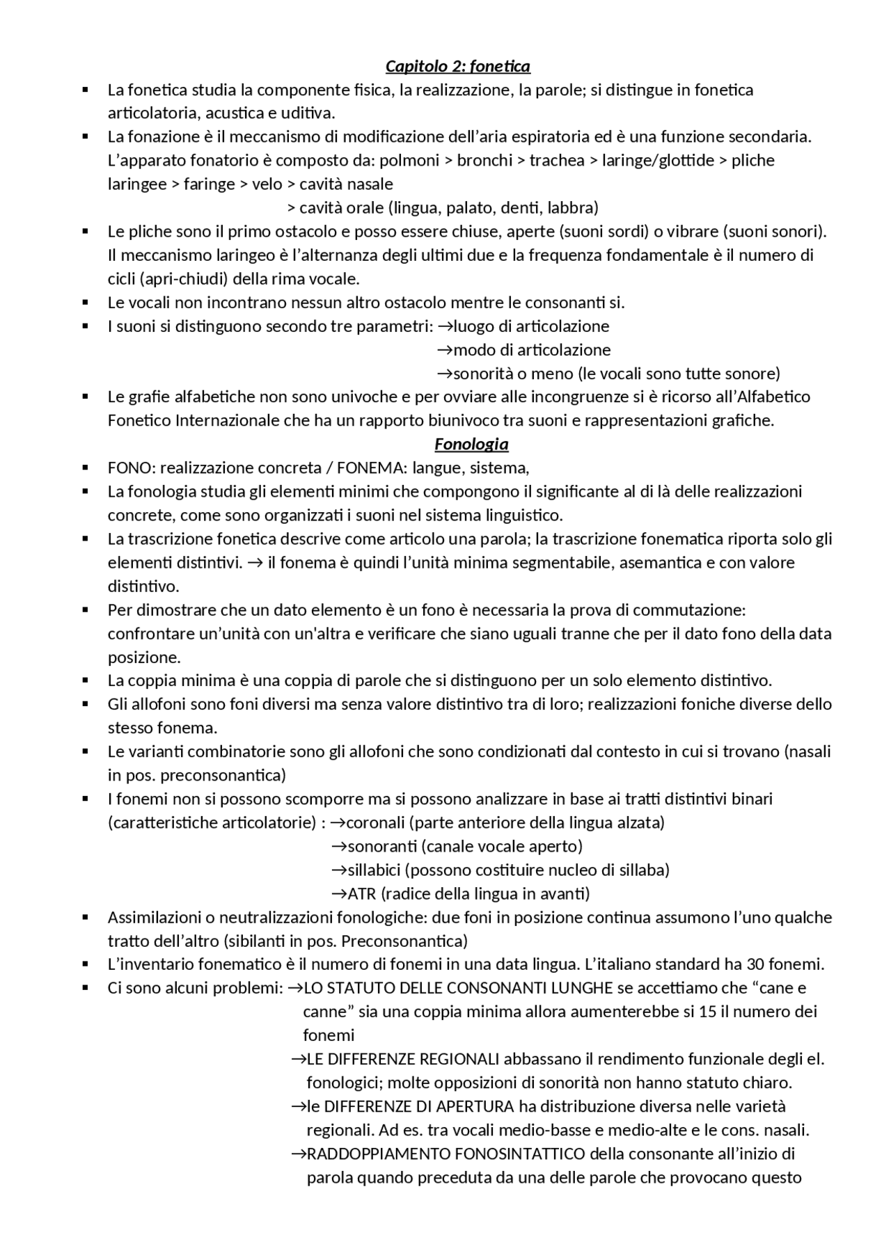 La Linguistica un corso introduttivo CAP 2 Docsity