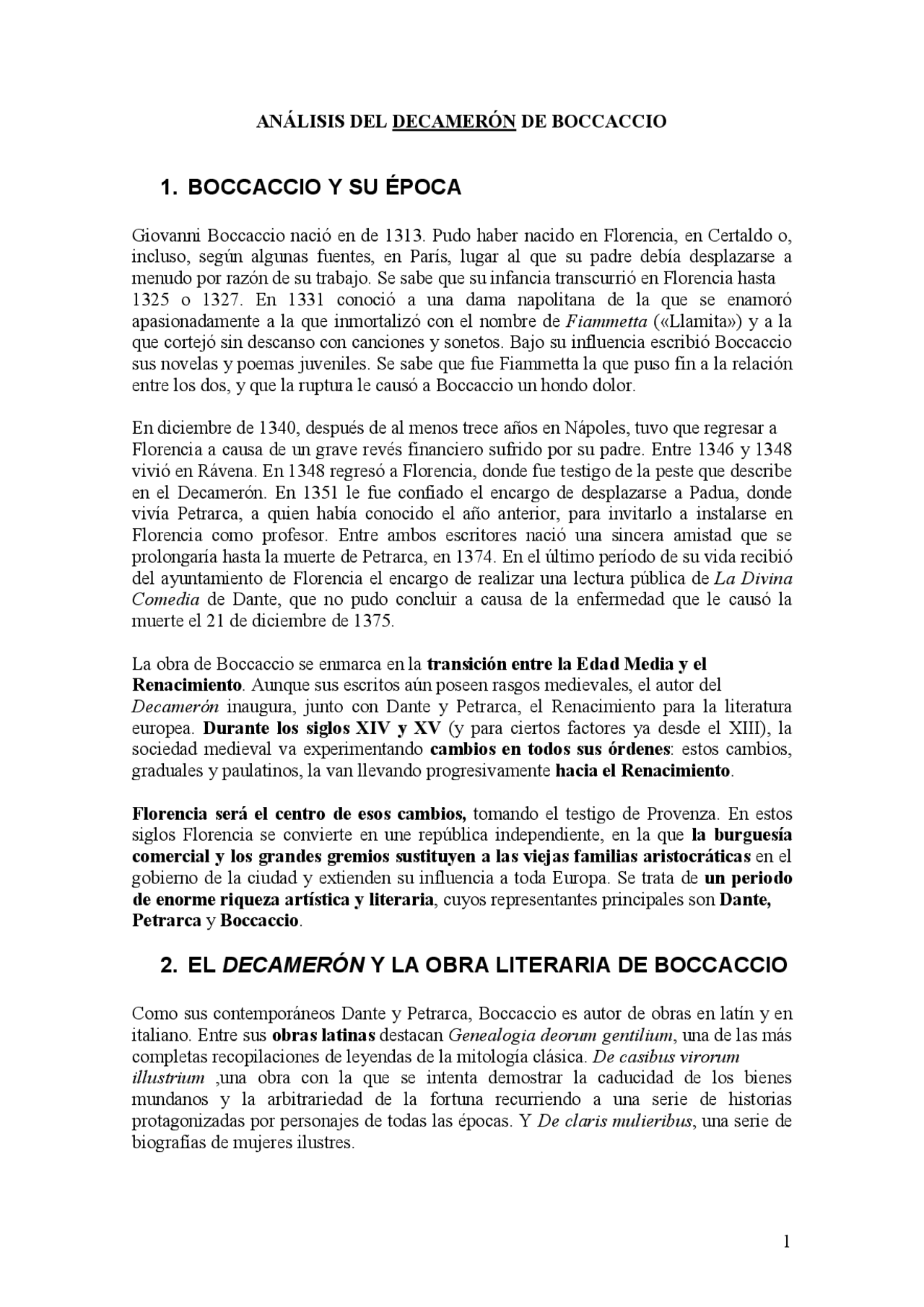 Analisis Del Libro Decameron Docsity