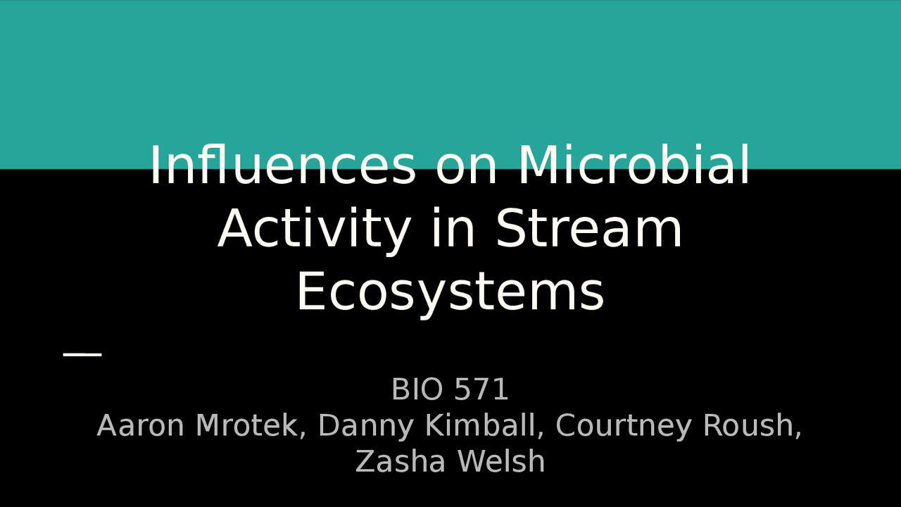 Microbial Community Lecture - Docsity