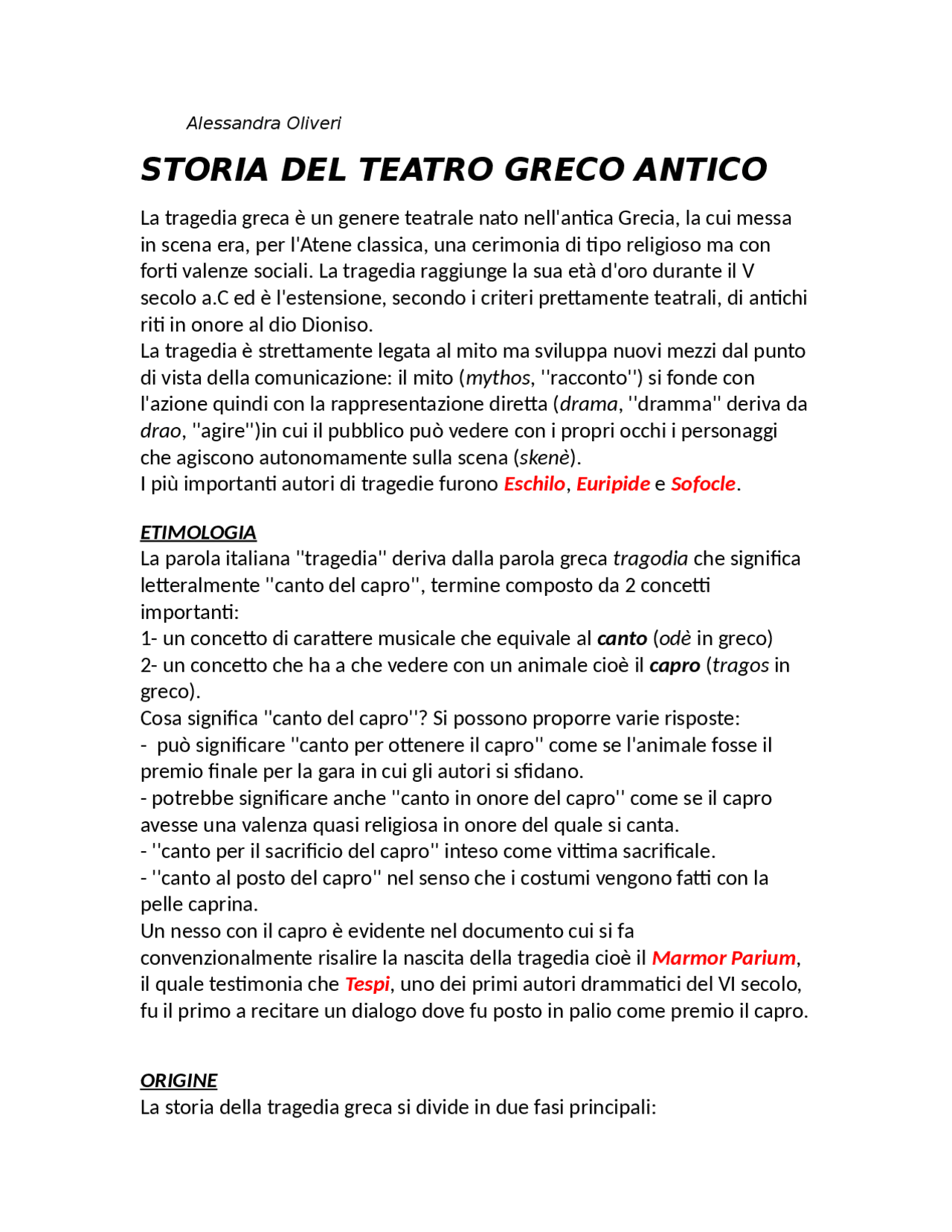 Antygona I Teatr Grecki Sprawdzian www.docsity.com