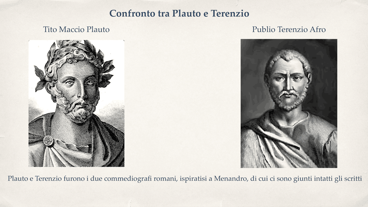 Confronto tra Plauto e Terenzio - Docsity