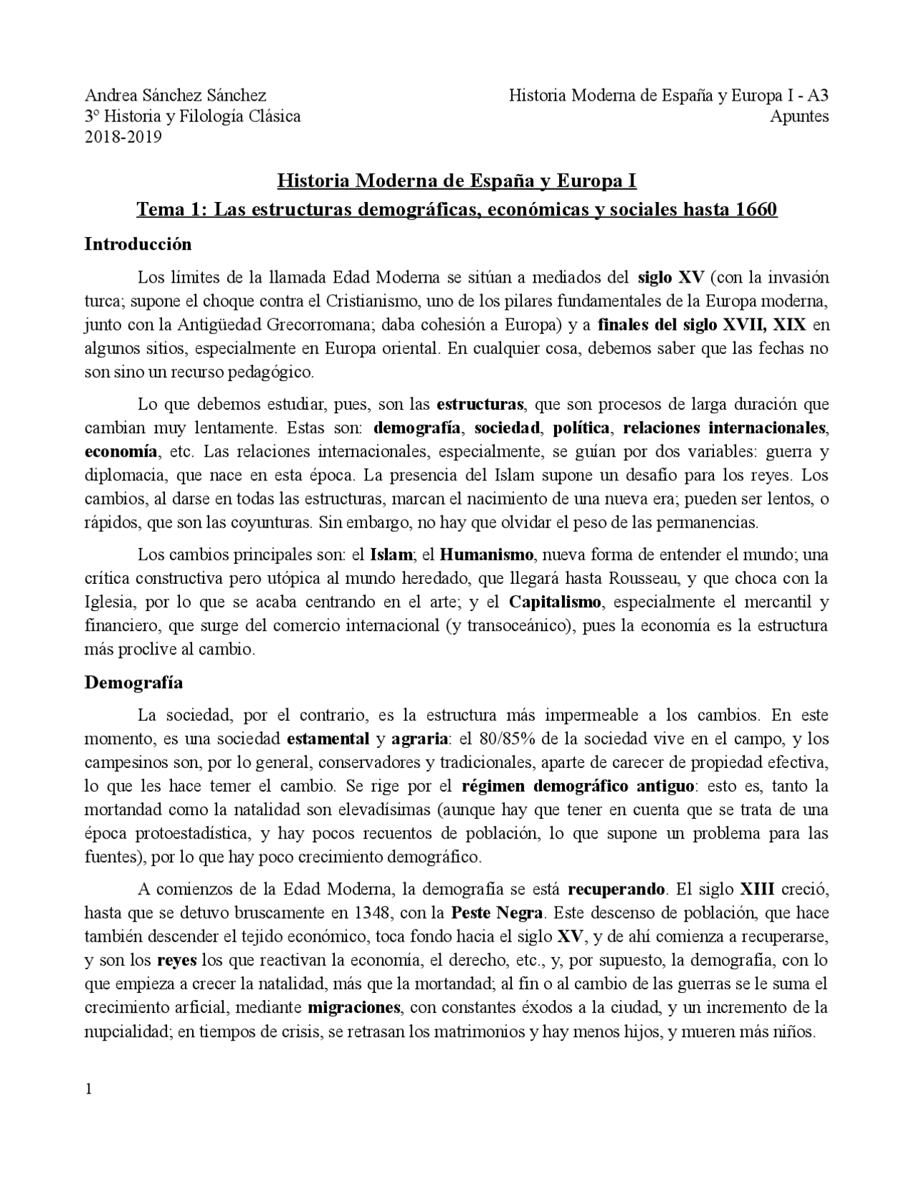 Historia Moderna de España y Europa I - Docsity