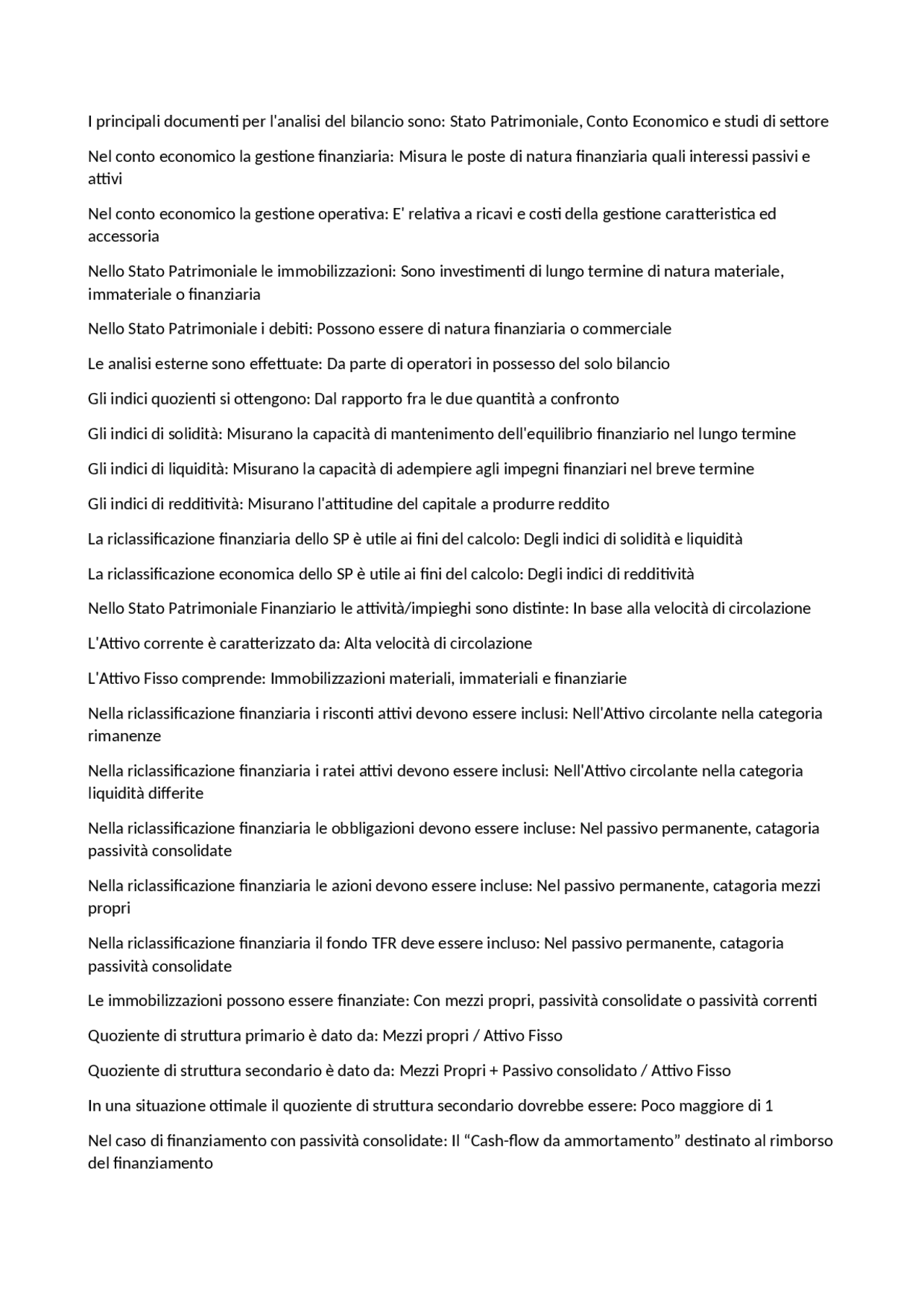 APPUNTI PER L'ESAME DI FINANZA AZIENDALE - Docsity