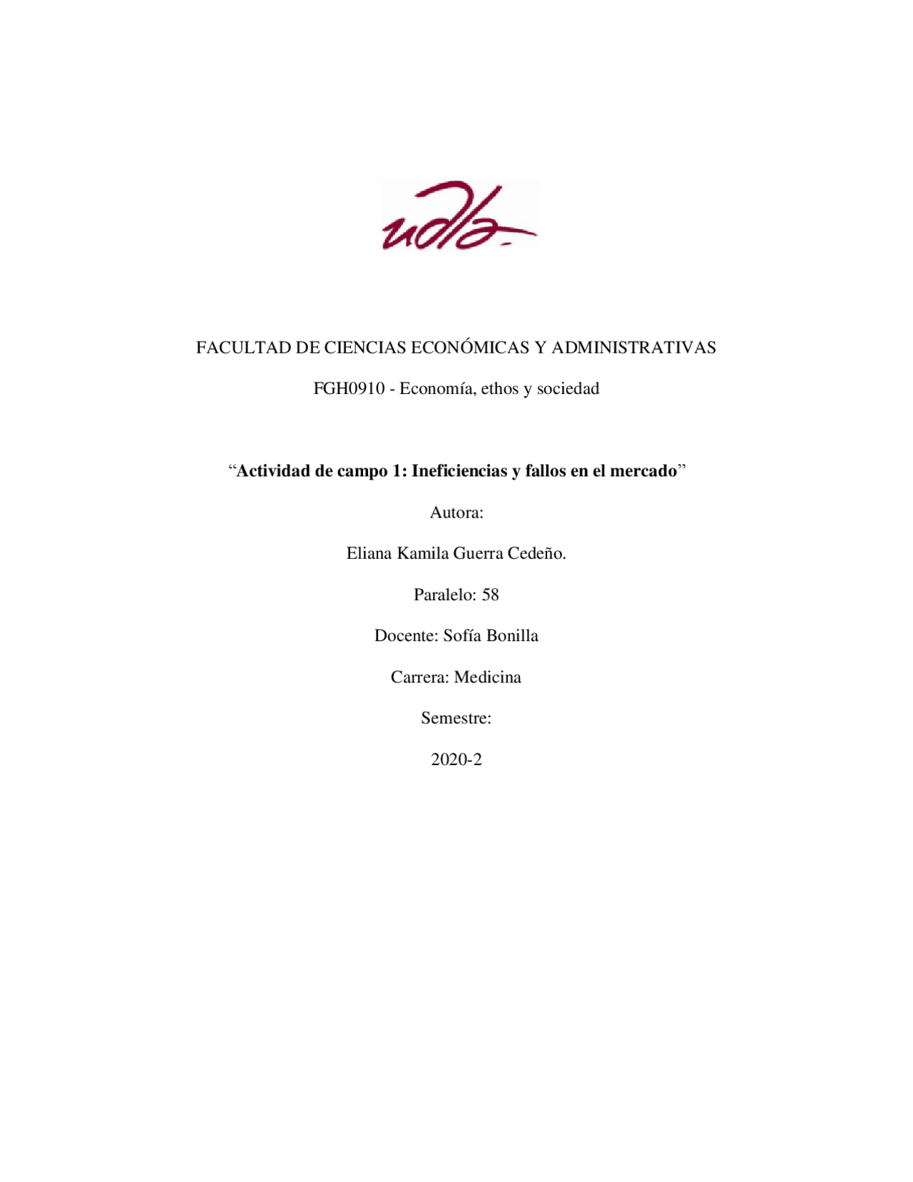 FACULTAD DE CIENCIAS ECONOMICAS Y ADMINISTRATIVAS - Docsity