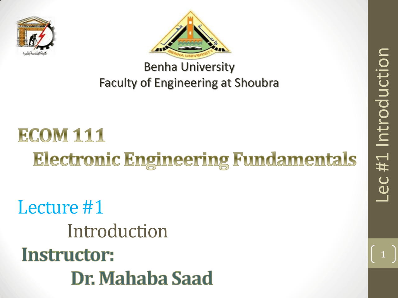 Electronics lecture for Engineering students - Docsity