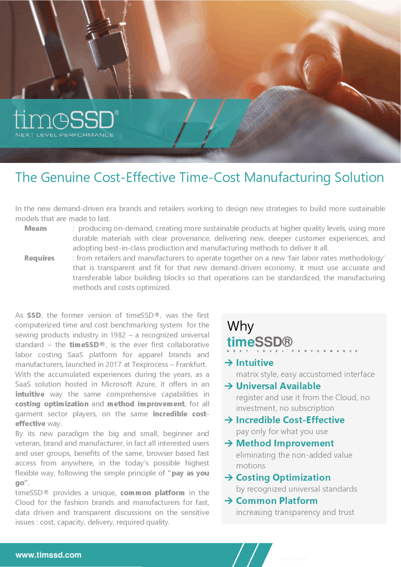 General sewing data ssd time - Docsity