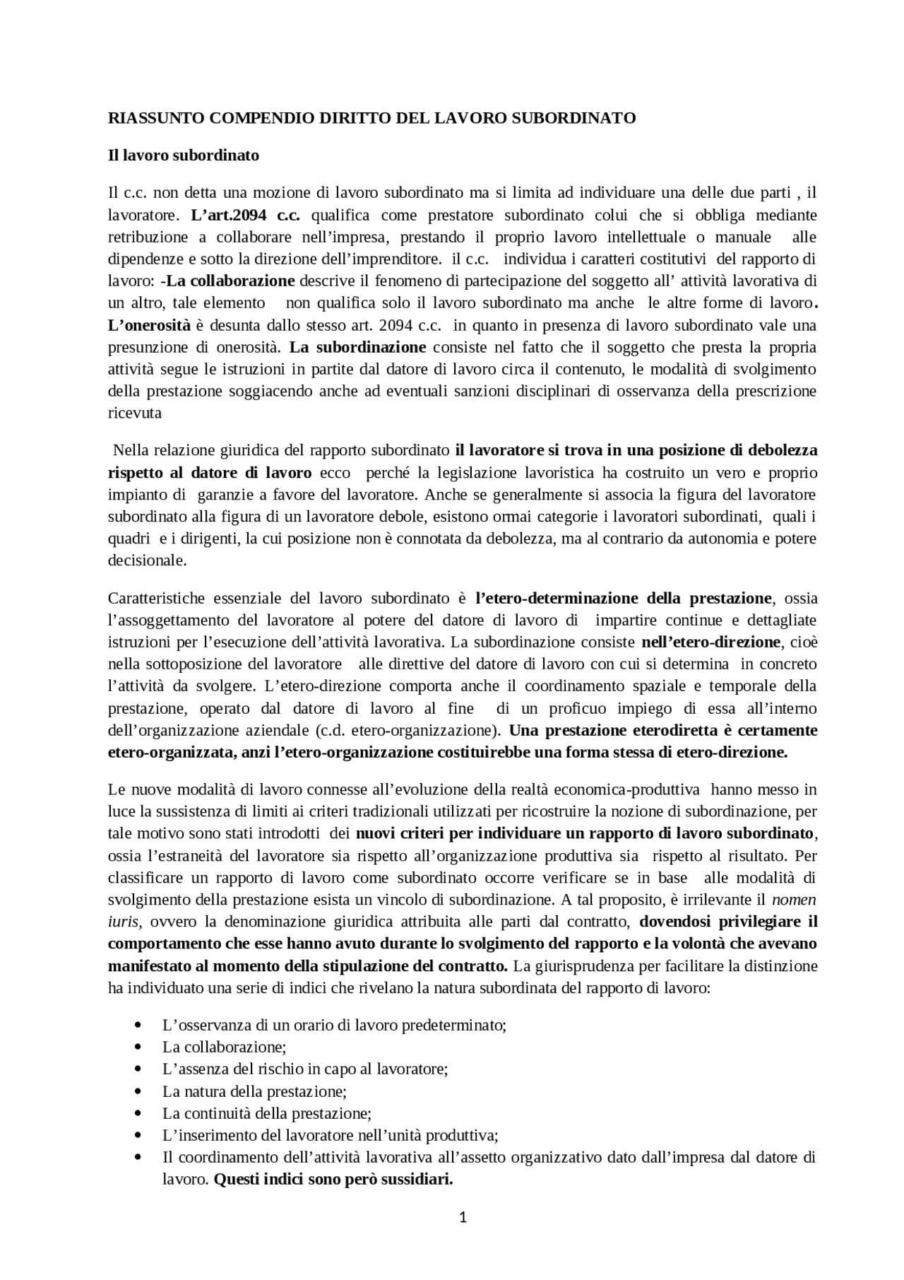 Appunti di Diritto del Lavoro | Dispense di Diritto del ...