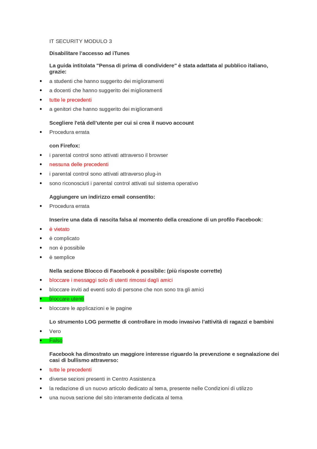 EIPASS IT SECURITY 3 TEORIA - Docsity