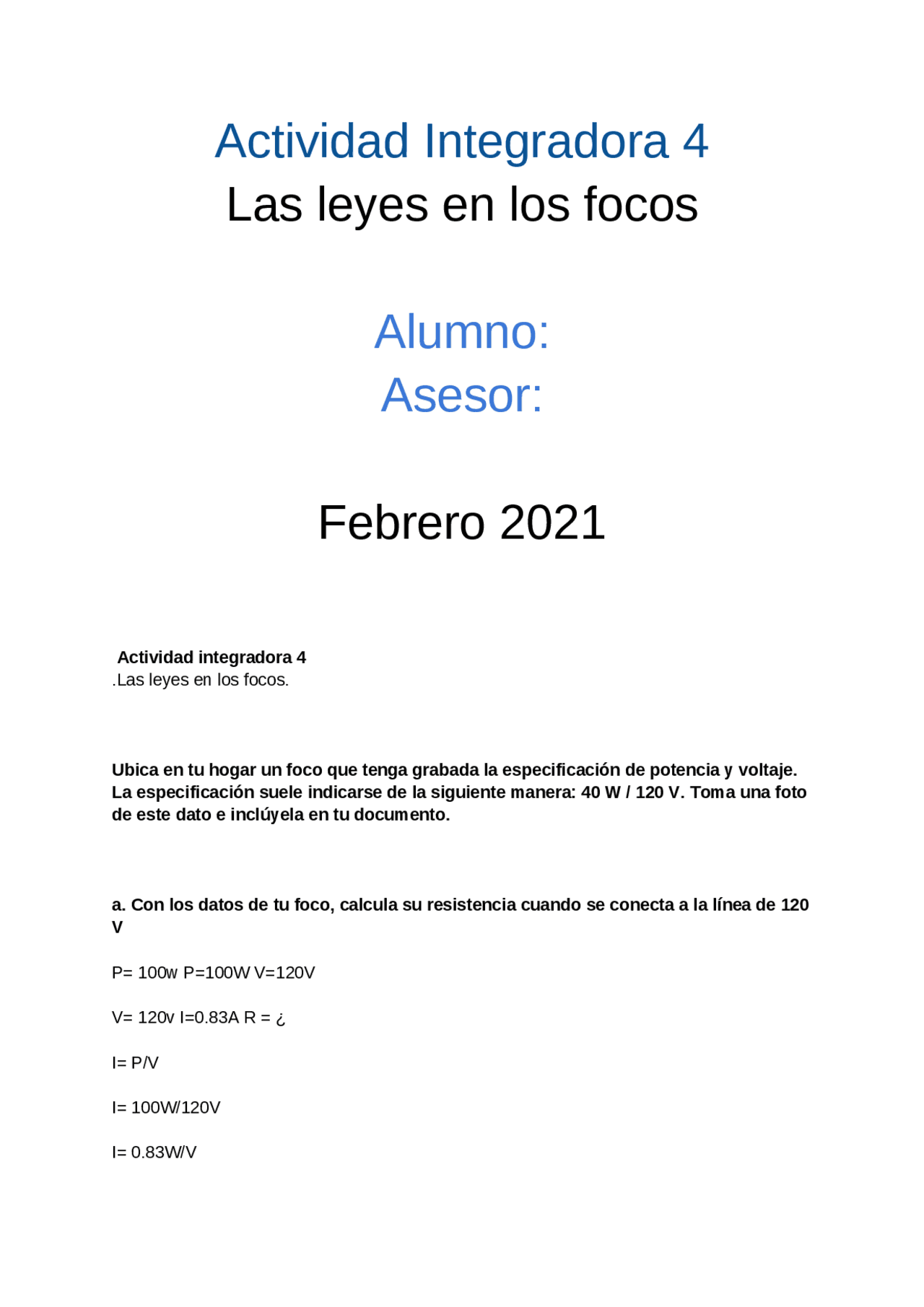 Módulo 12, Actividad 4 | Ejercicios de Matemáticas | Docsity