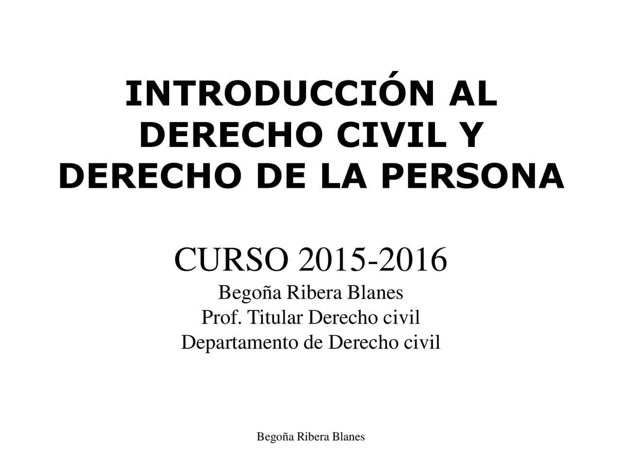 Tema 4 introducción al derecho civil - Docsity