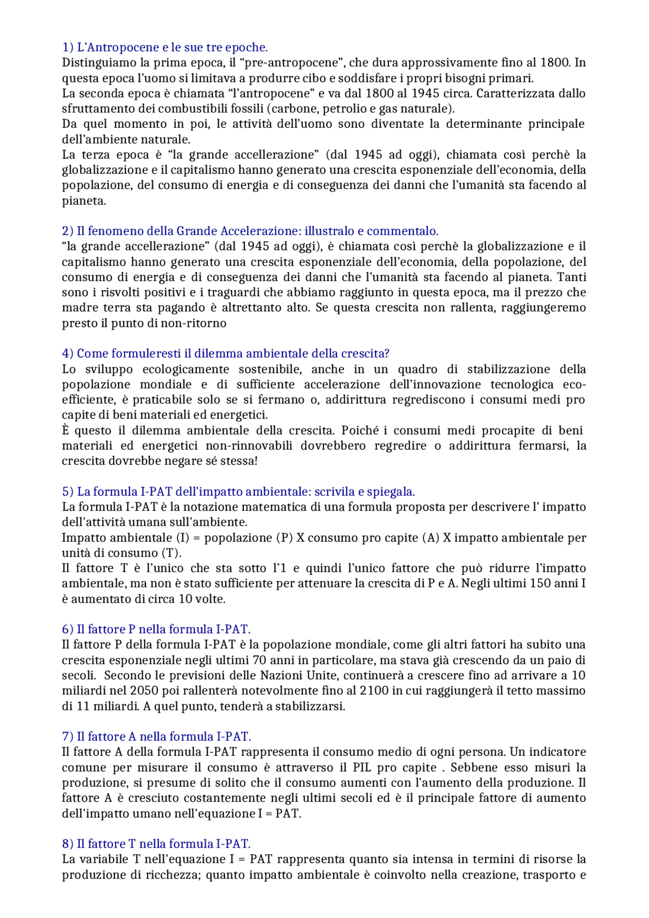 Modulo 4 professor N. Bellanca risposte alle domande nelle slides - Docsity