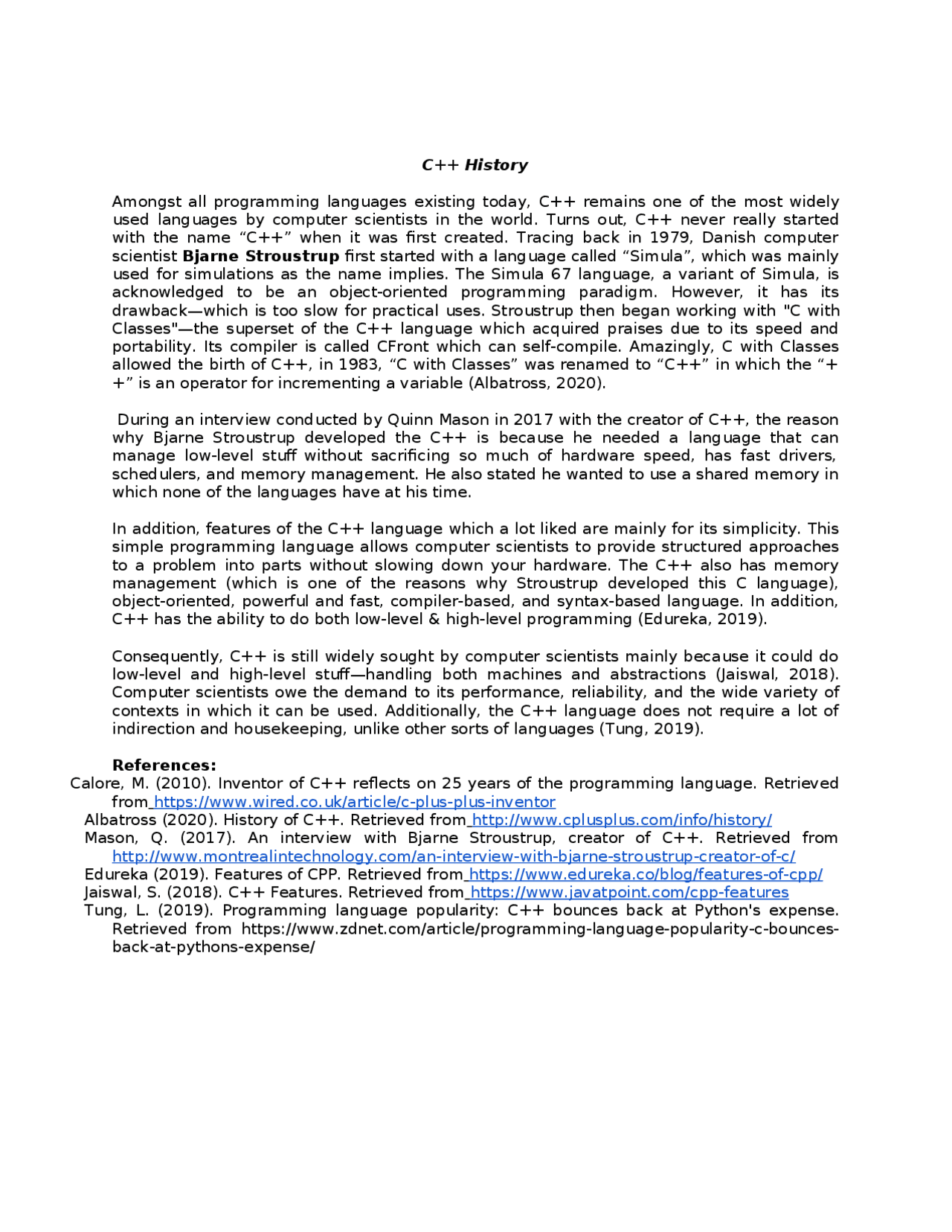 History of C++ Language: Creator & Origin - Docsity