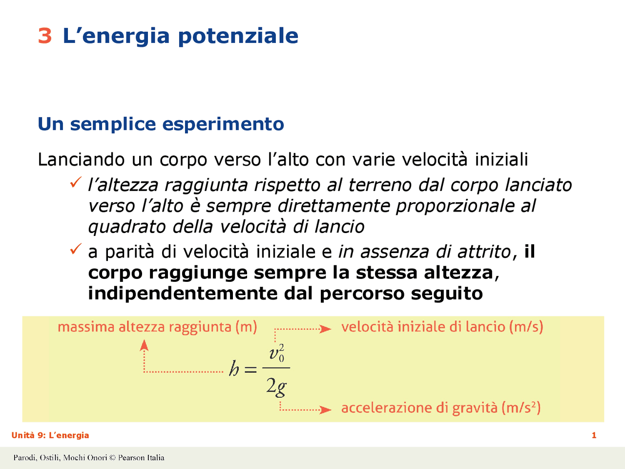 L'energia potenziale - Docsity