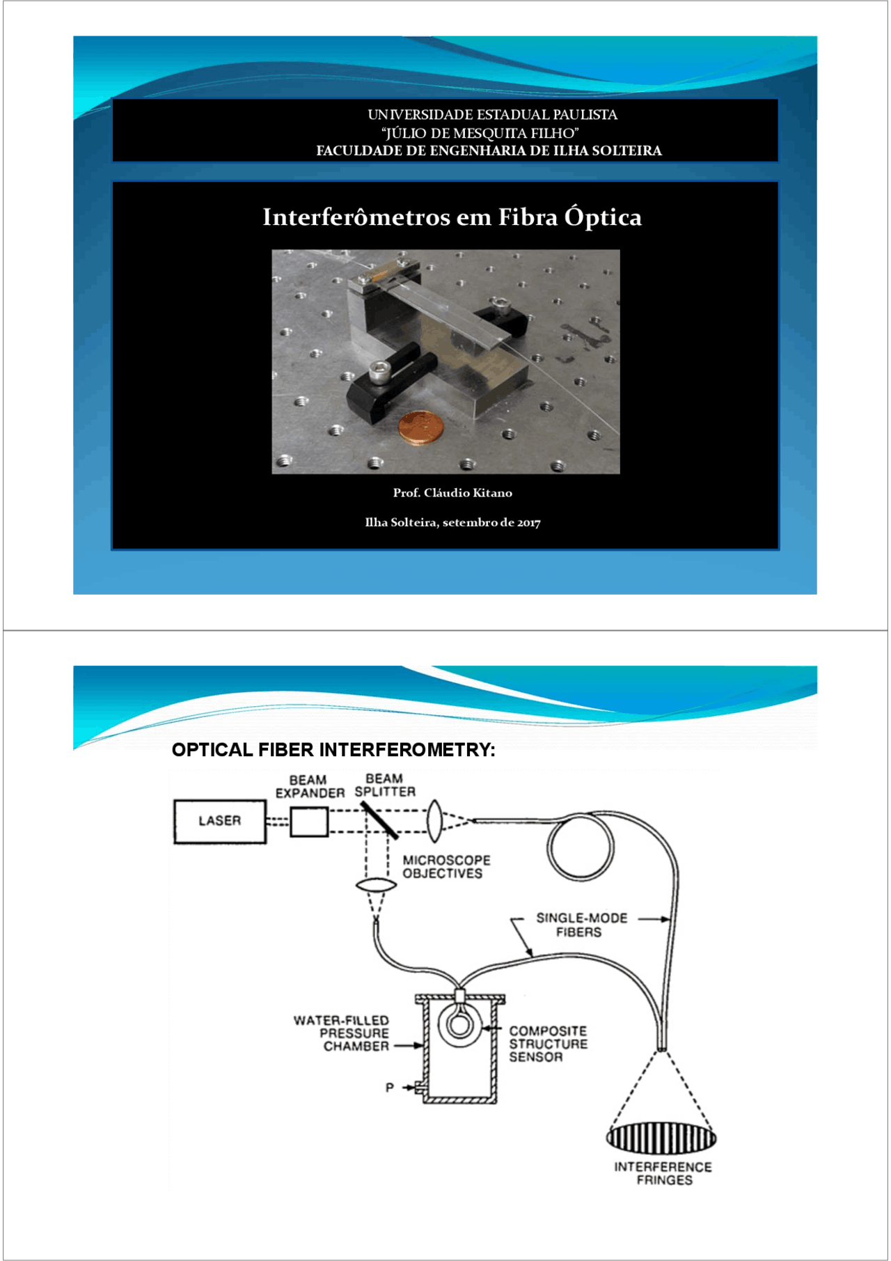 Interferometria em Fibra Óptica: Optical Fiber Interferometry ...