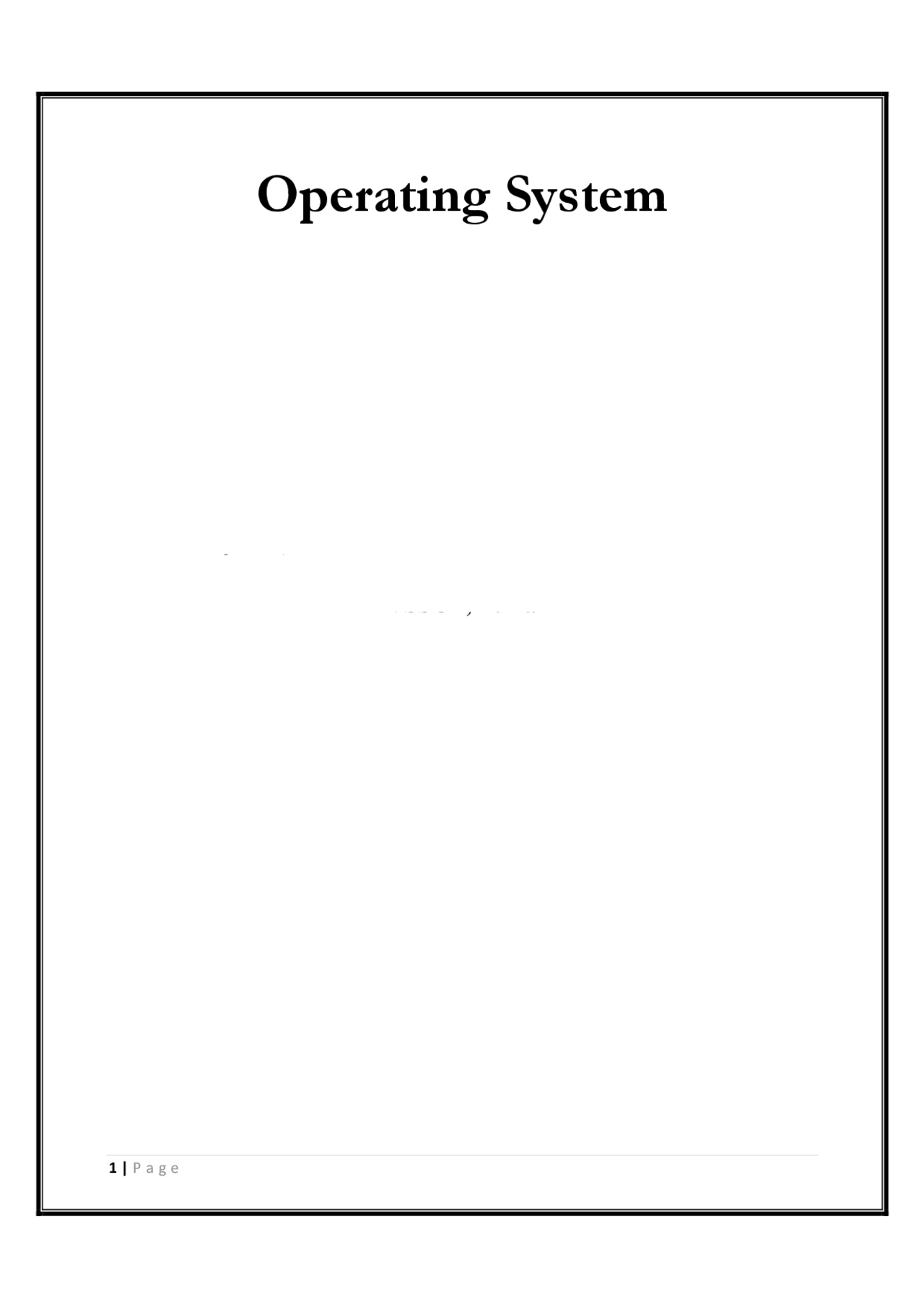 Operating System study notes - Docsity