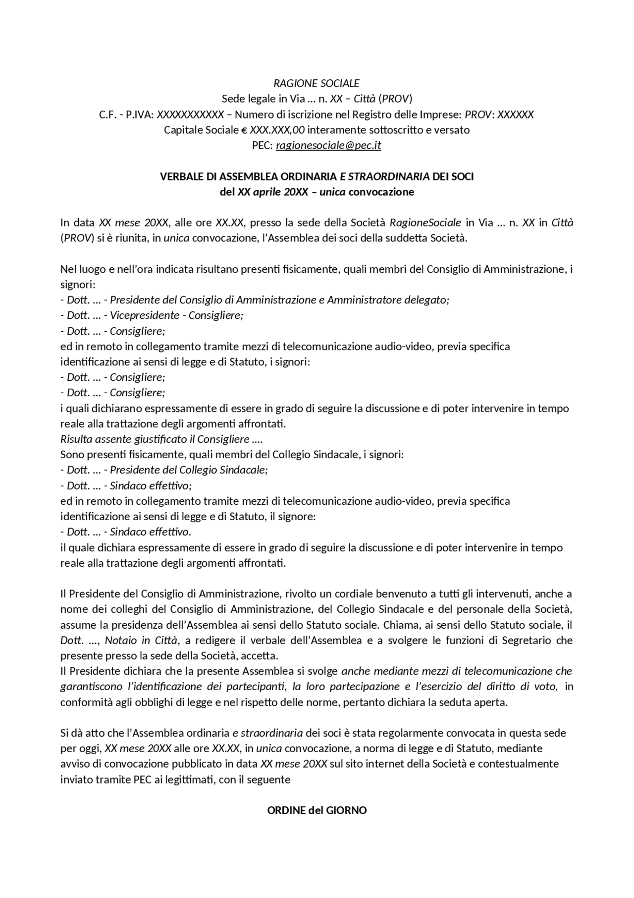 Verbale Assemblea Dei Soci Per Approvazione Modifica Documenti verbale-assemblea-dei-soci-per-approvazione-modifica-documenti
