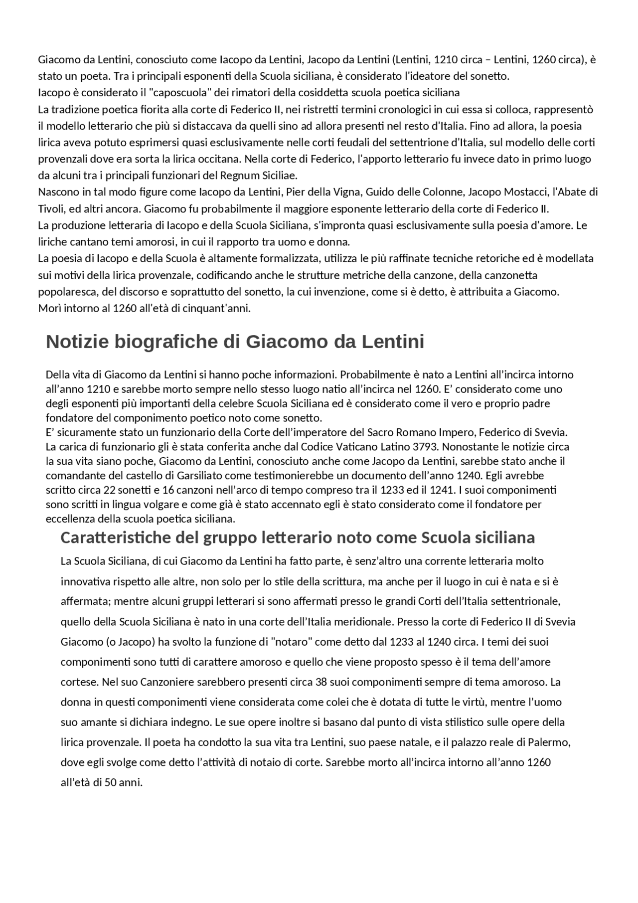 da lentini doc Docsity